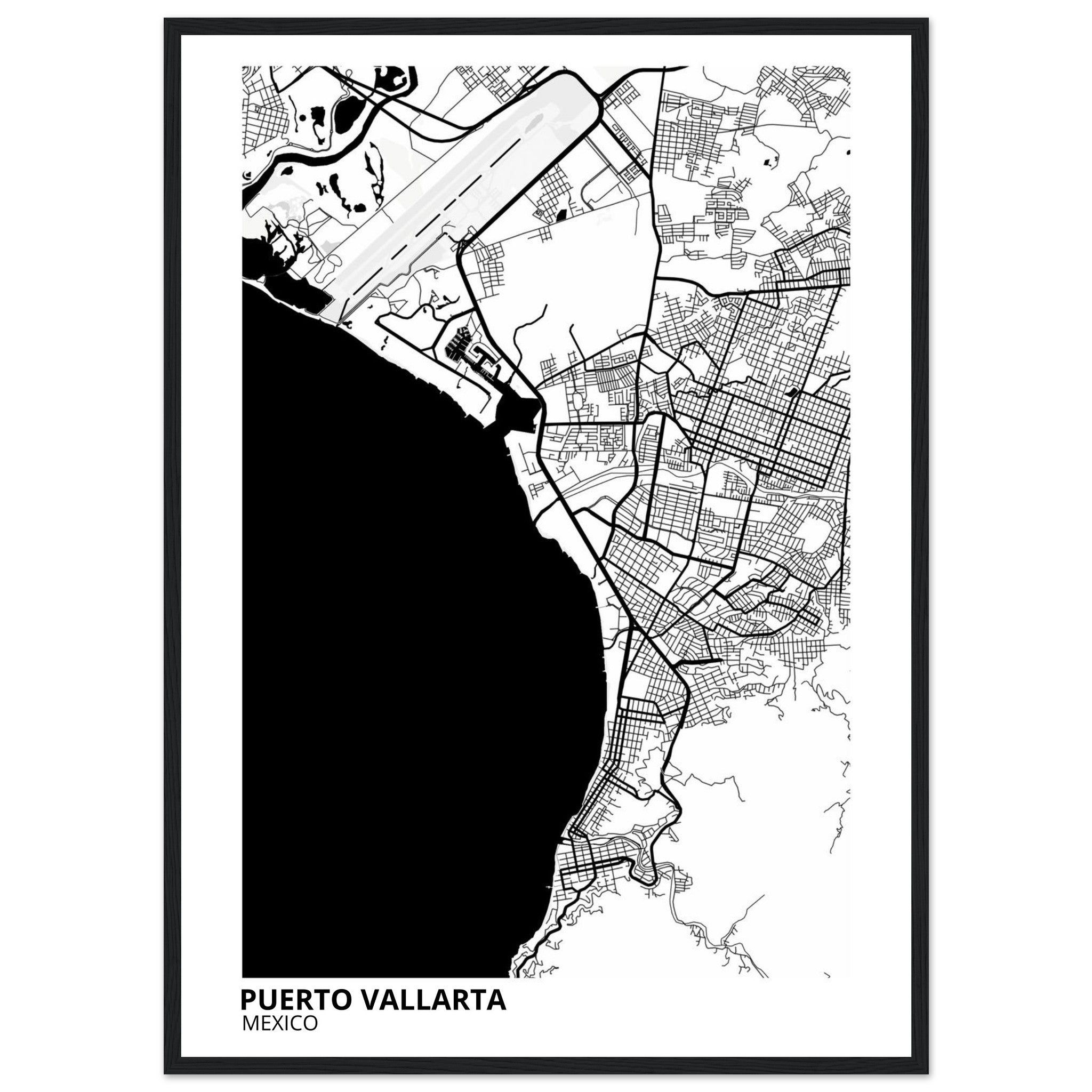 Puerto Vallarta City Map Poster | Custom Map Art Print - Ink And Atlas