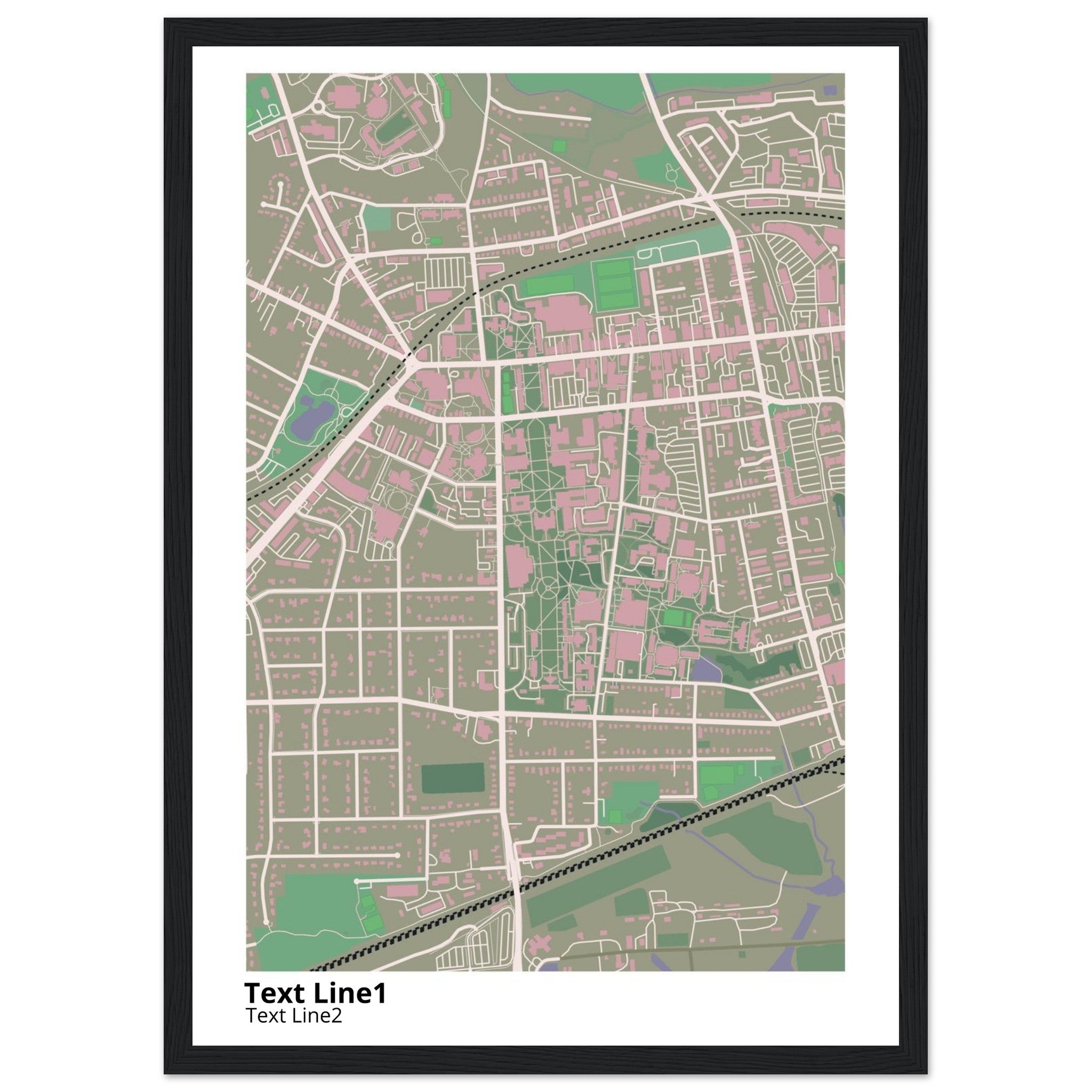 university of delaware campus map poster