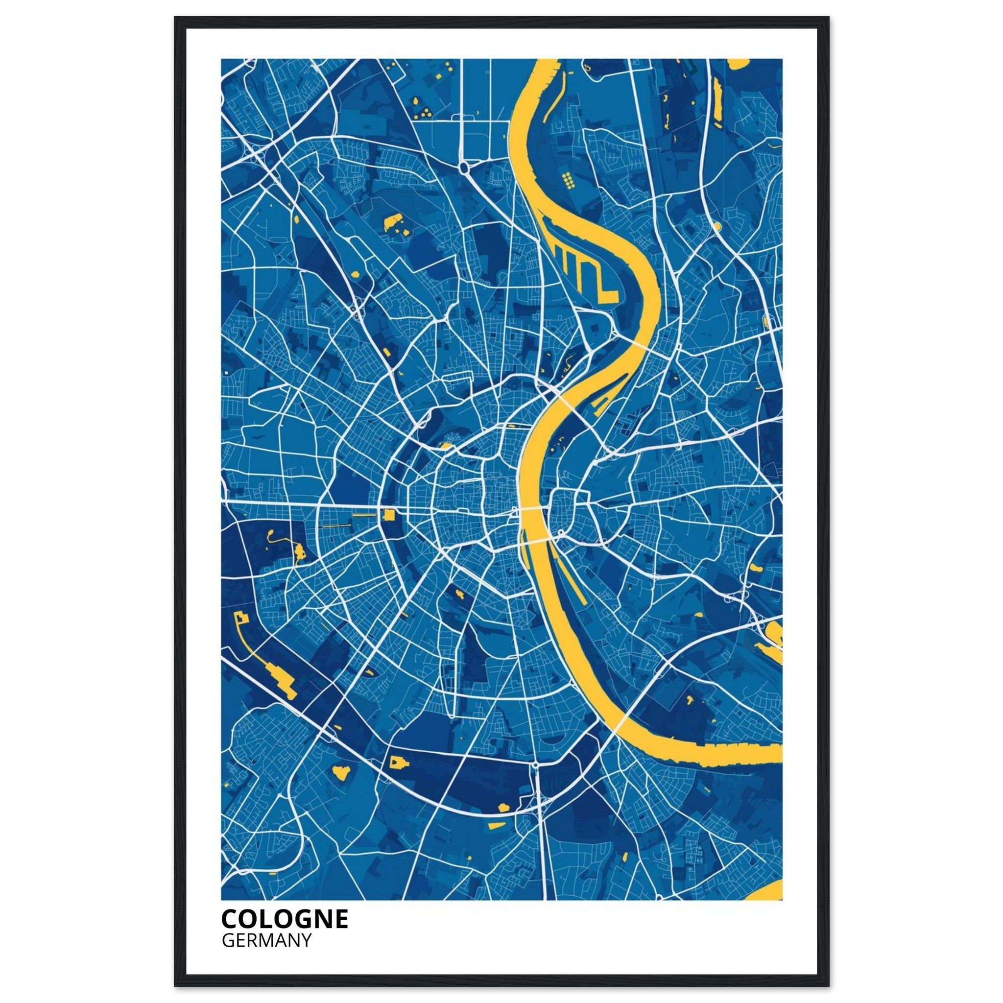 Cologne Germany City Map Poster | Custom Map Art Print - Ink And Atlas