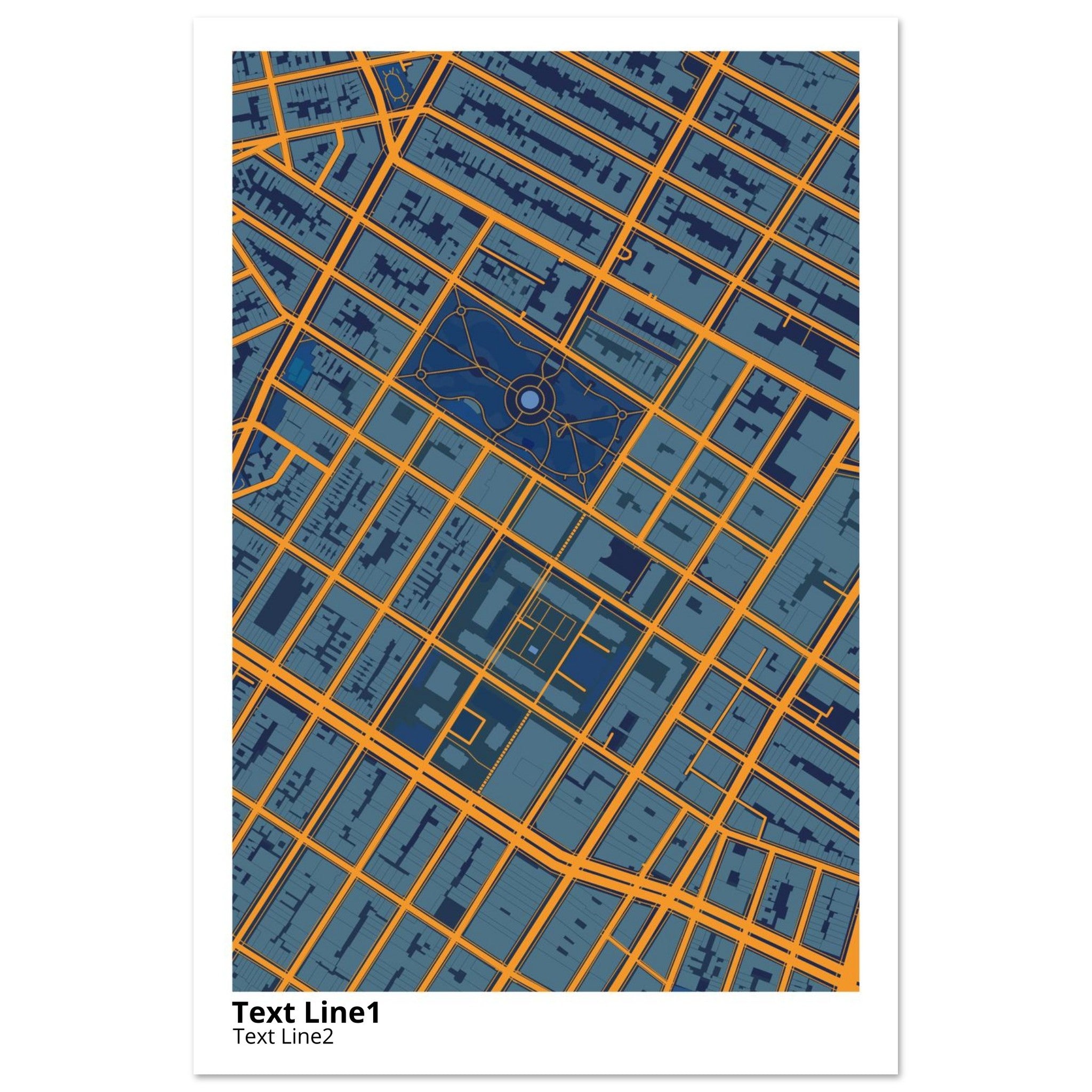 new york university campus map poster