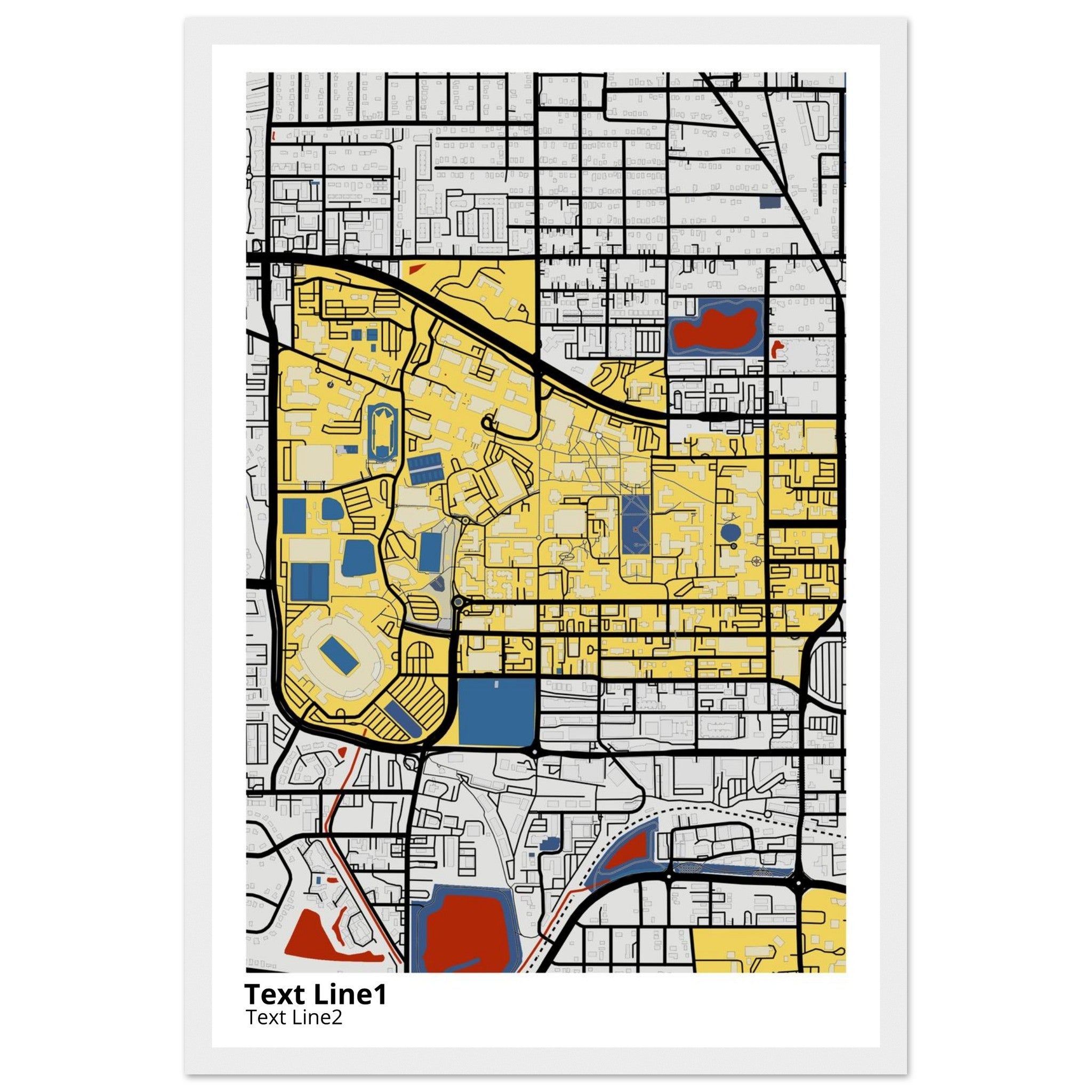 florida state university campus map poster