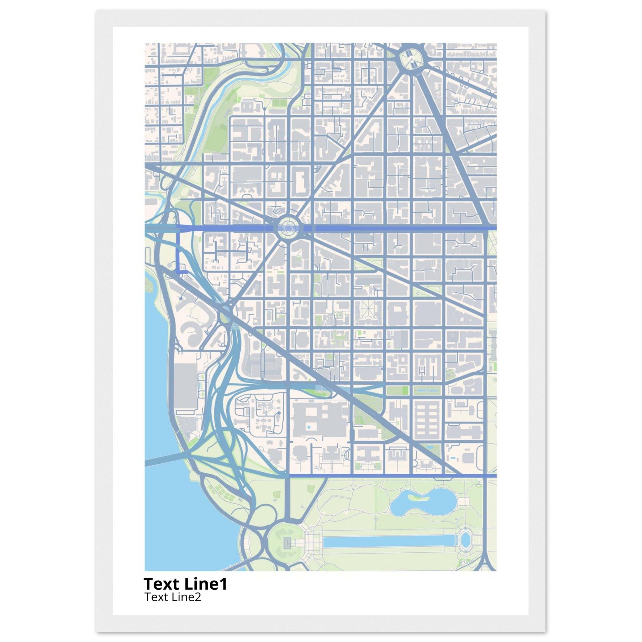 george washington university campus map poster