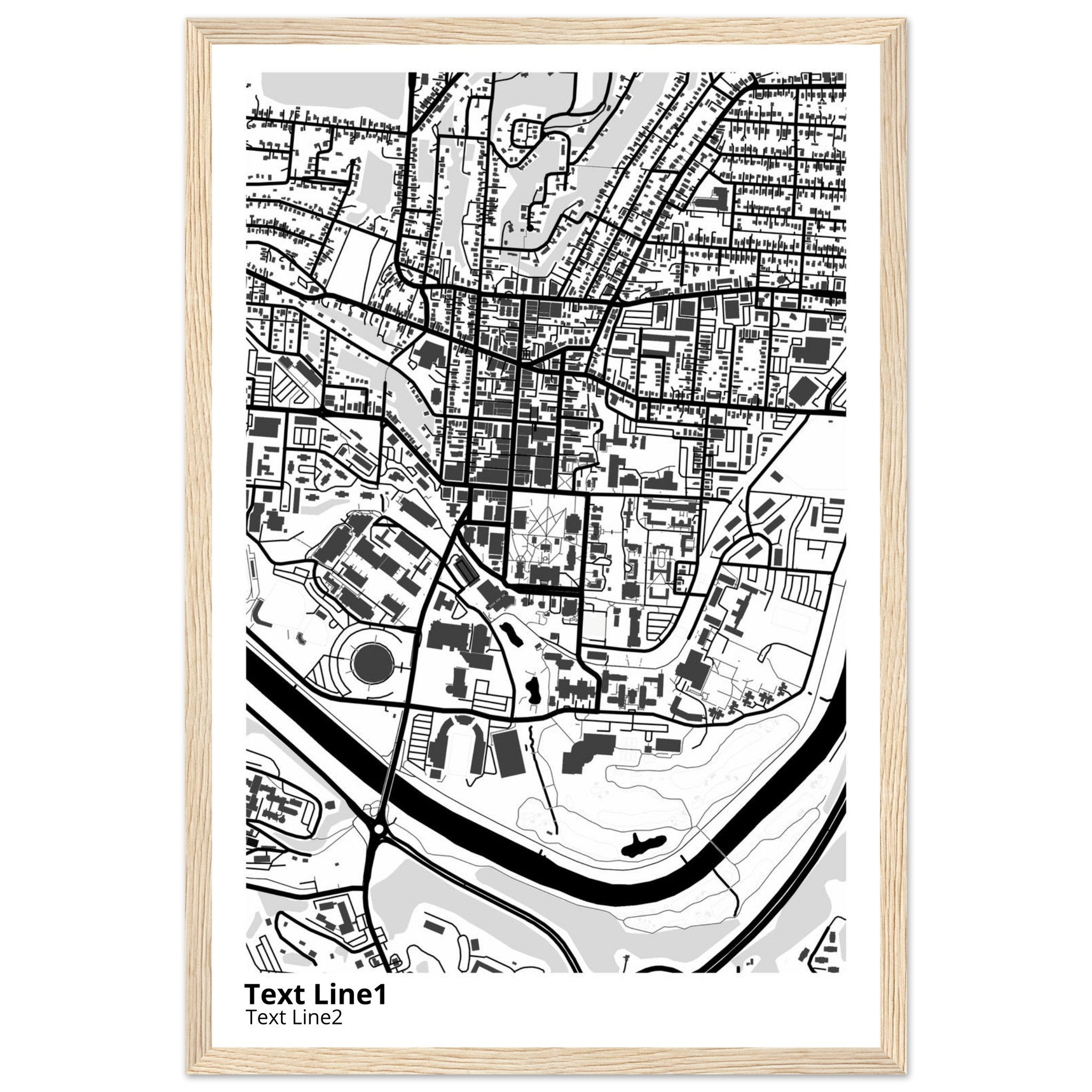 Ohio University (Main Campus) Campus Map Poster | Graduation Gift - Ink And Atlas