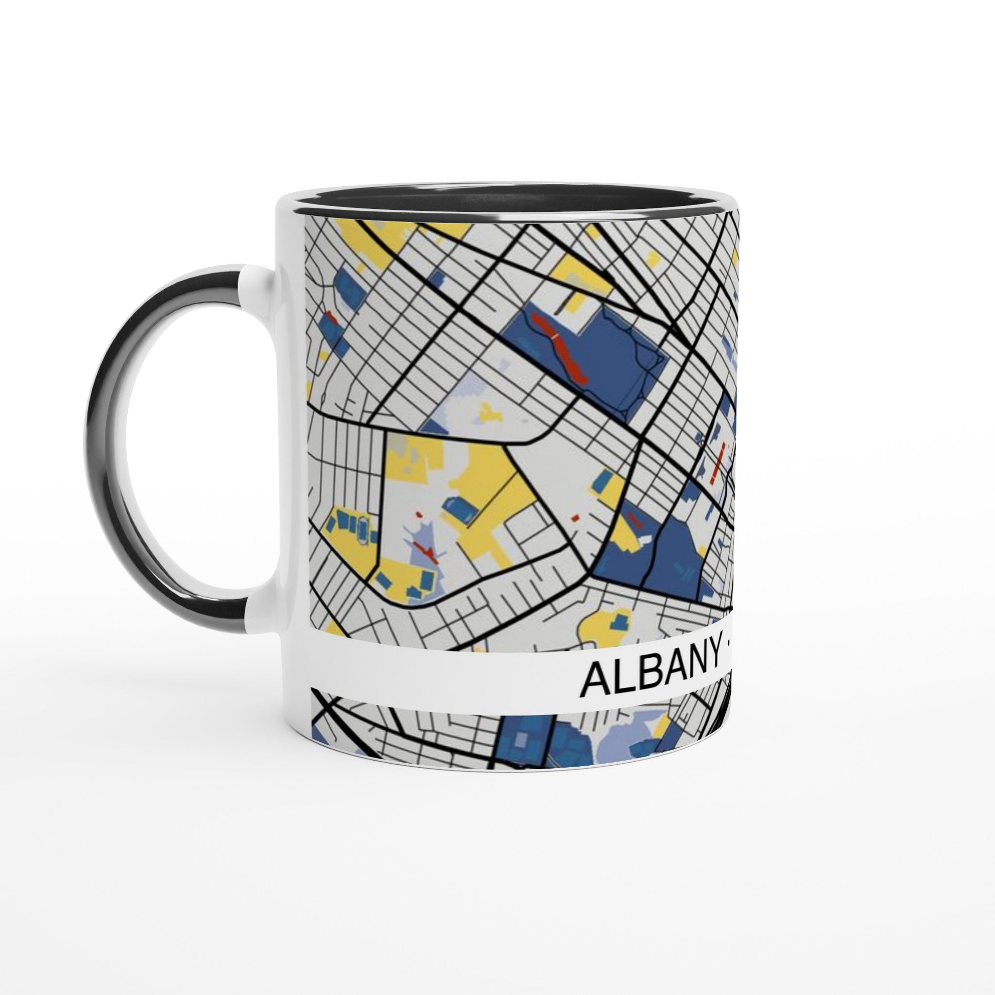 albany modern city map mug 11oz