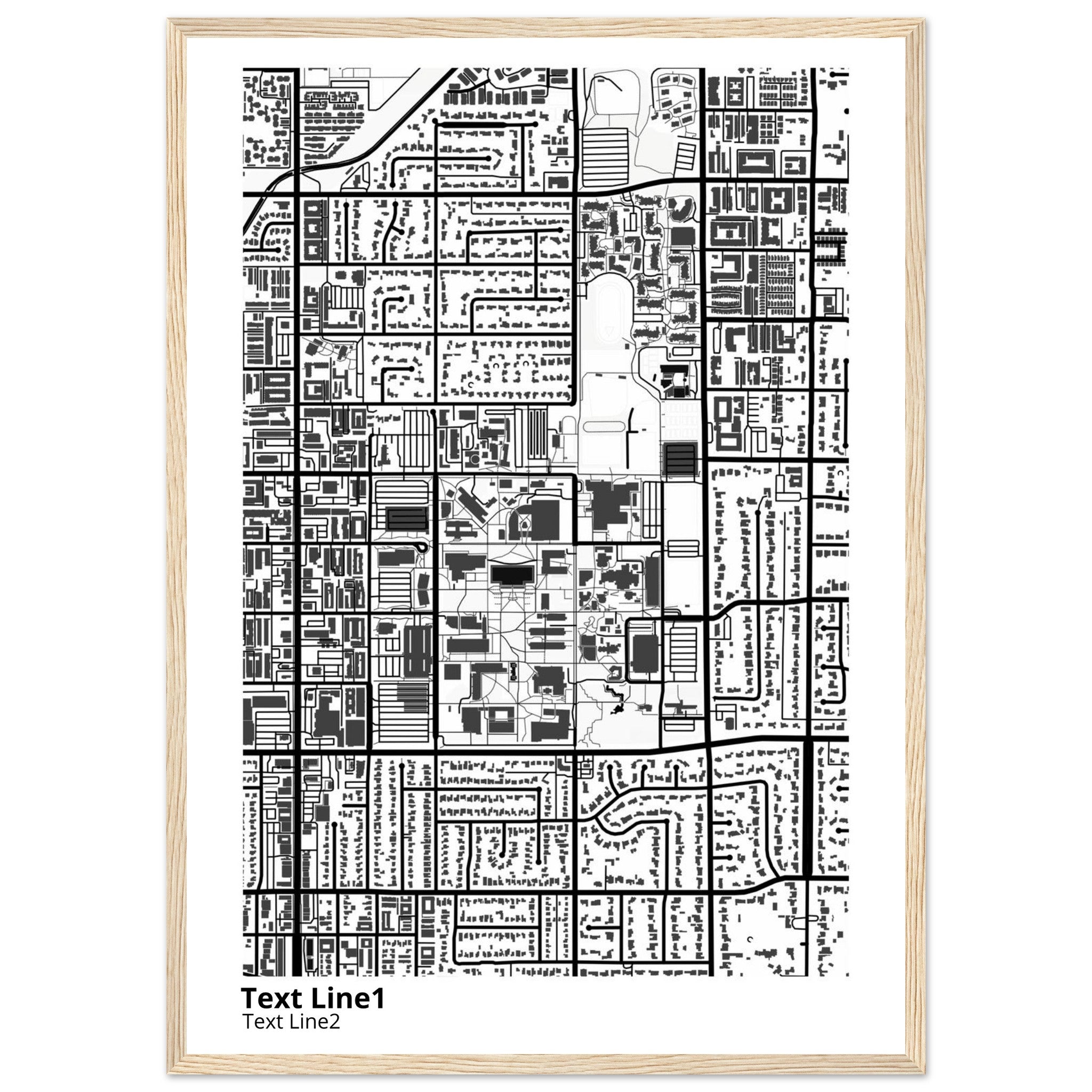 california state university northridge campus map poster