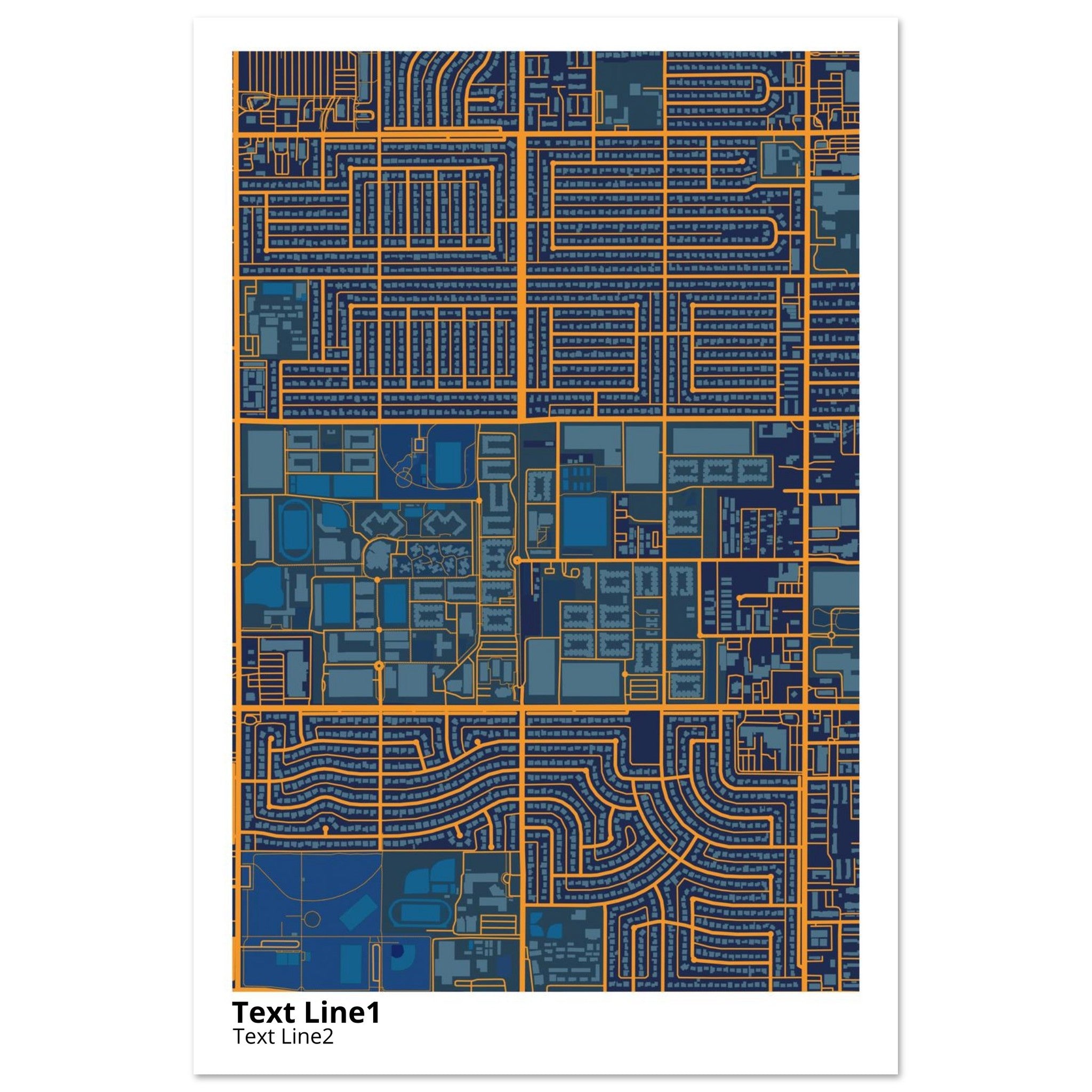 grand canyon university campus map poster