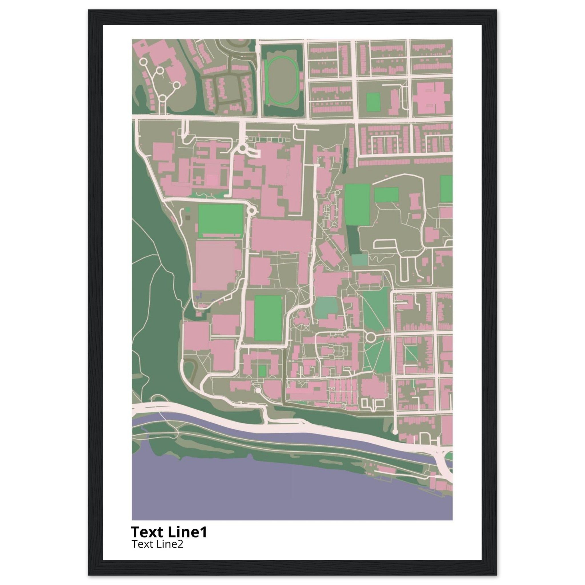 georgetown university campus map poster