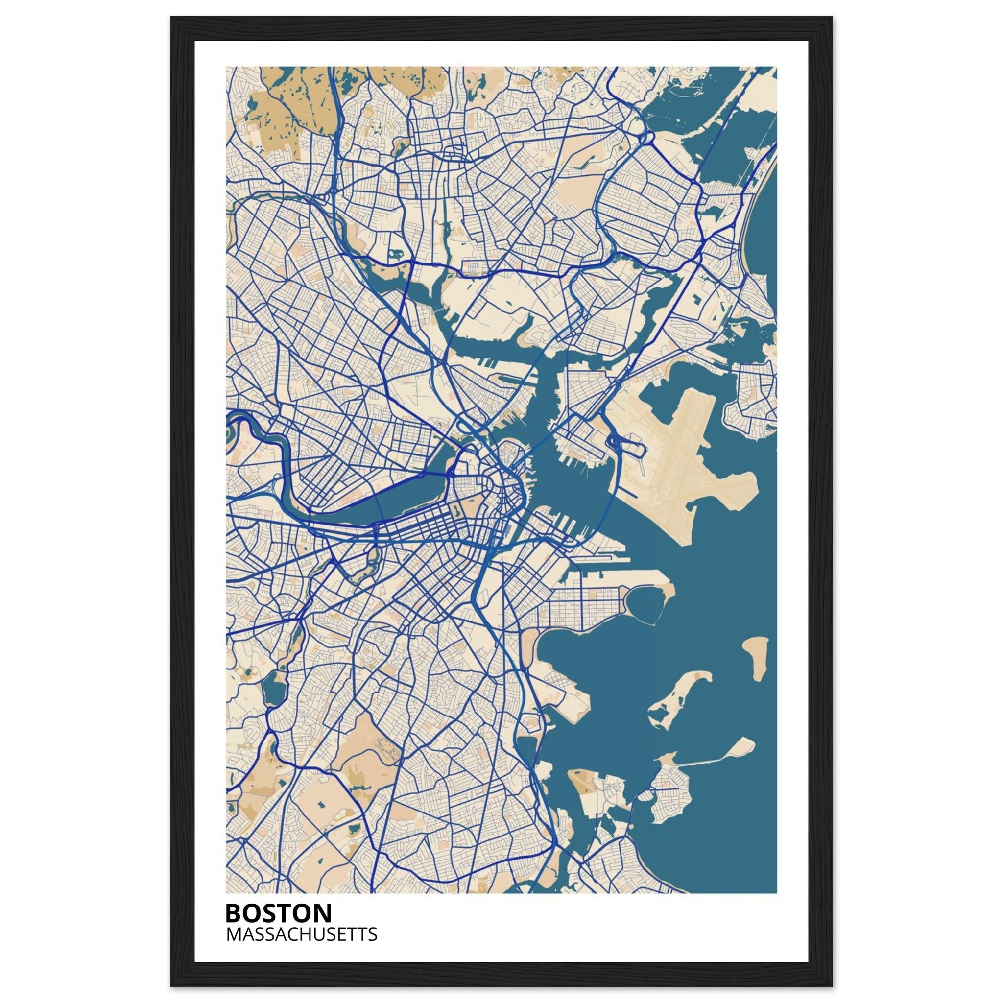 boston map poster print