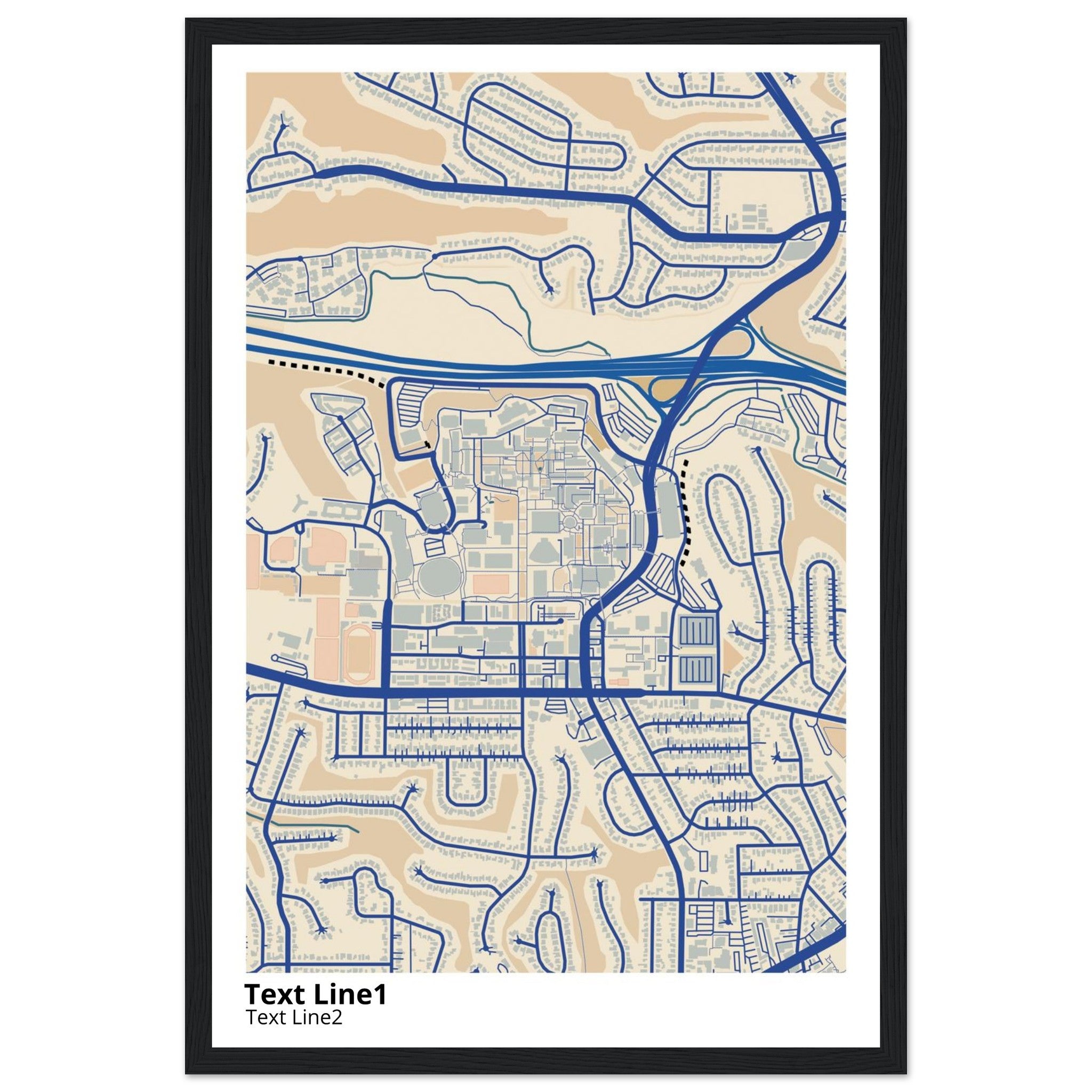 san diego state university campus map poster