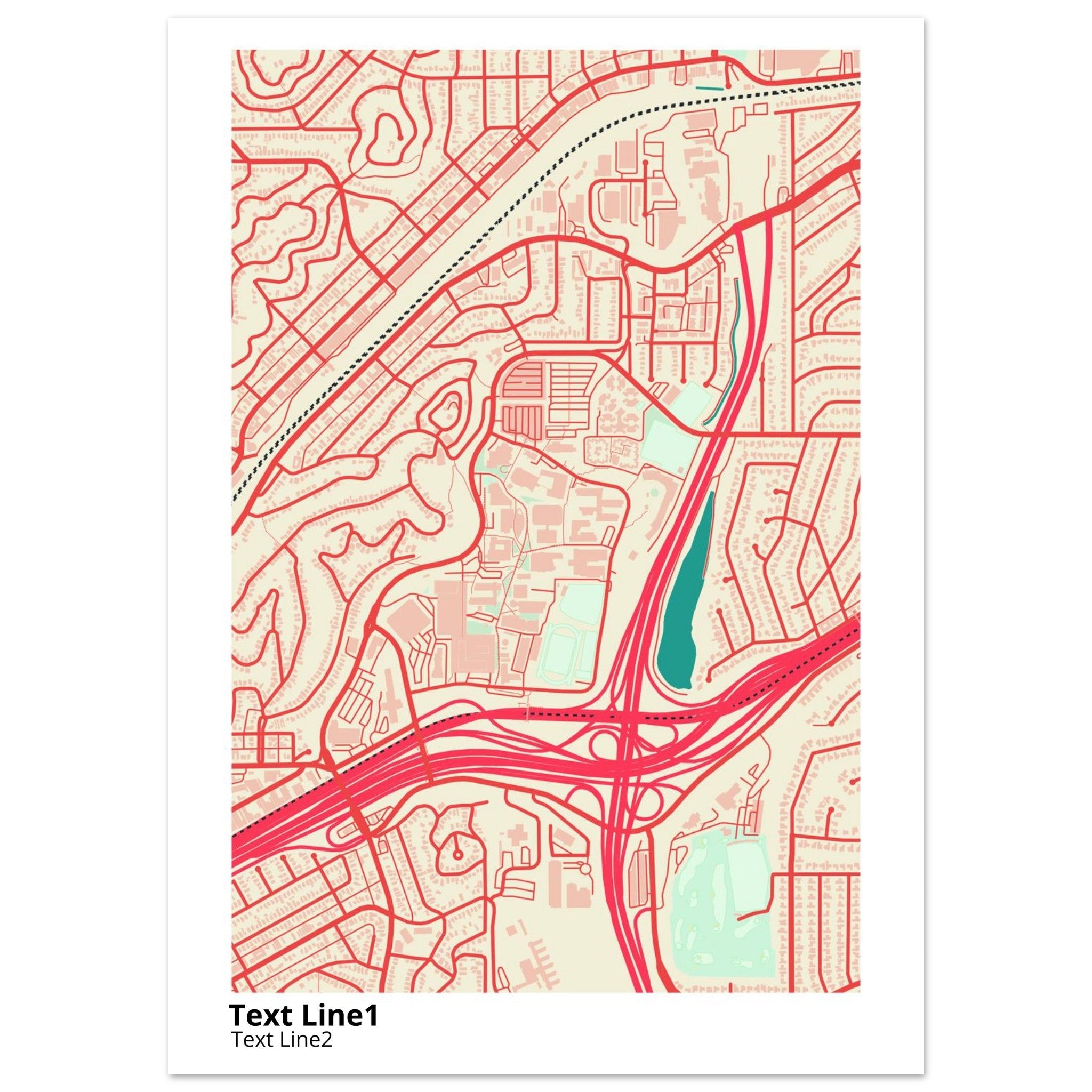 california state university los angeles campus map poster