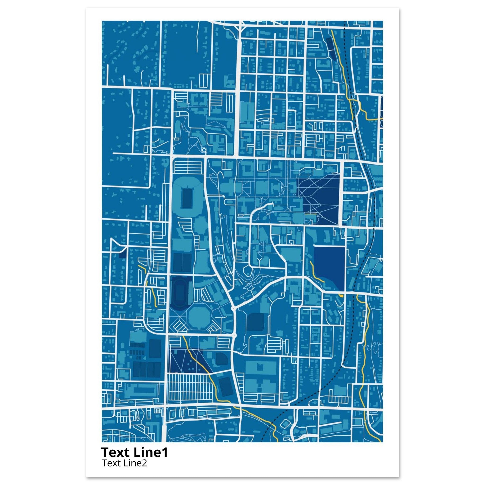 university of arkansas campus map poster