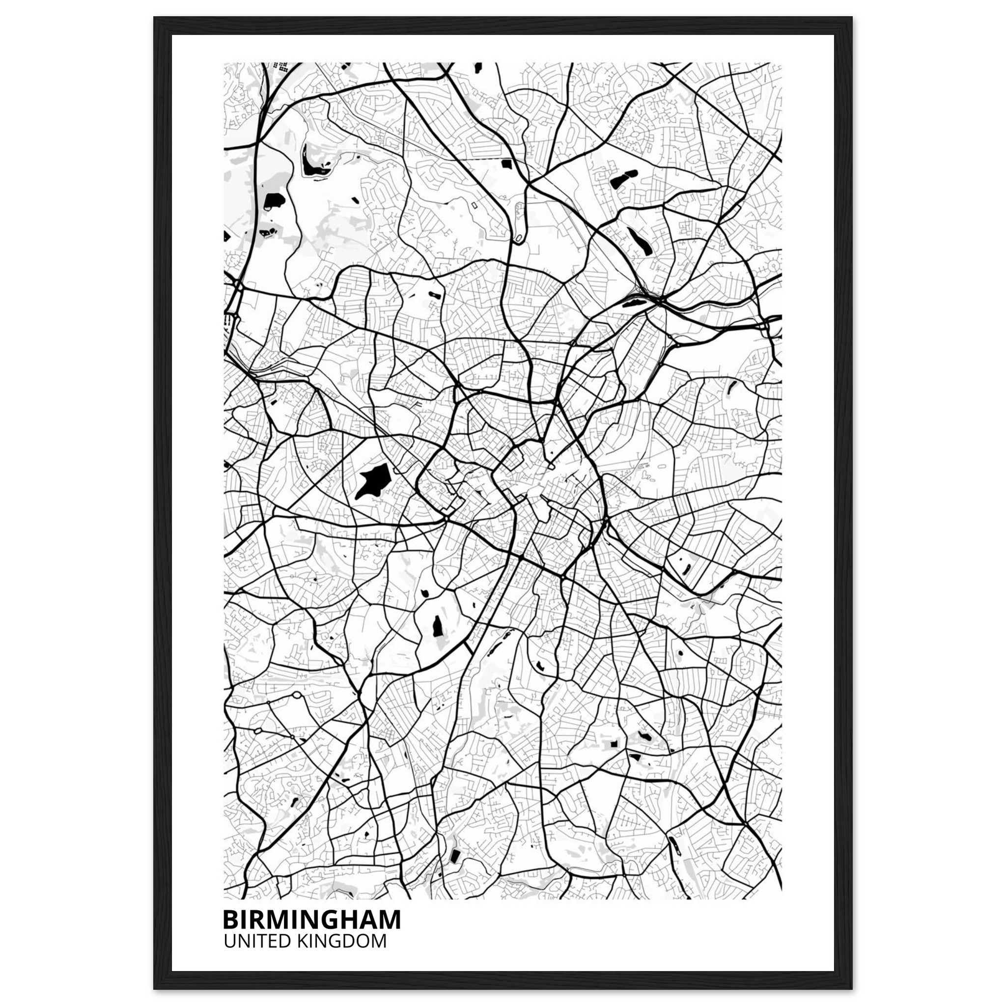 Birmingham United Kingdom City Map Poster | Custom Map Art Print - Ink And Atlas