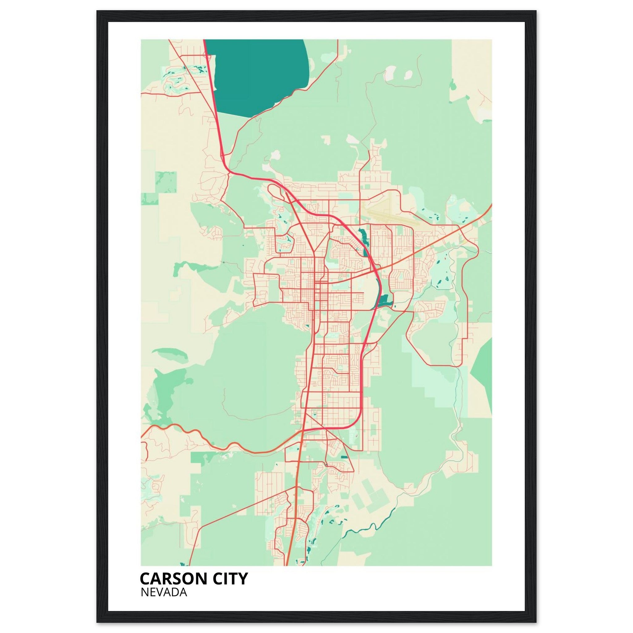 carson city map poster print
