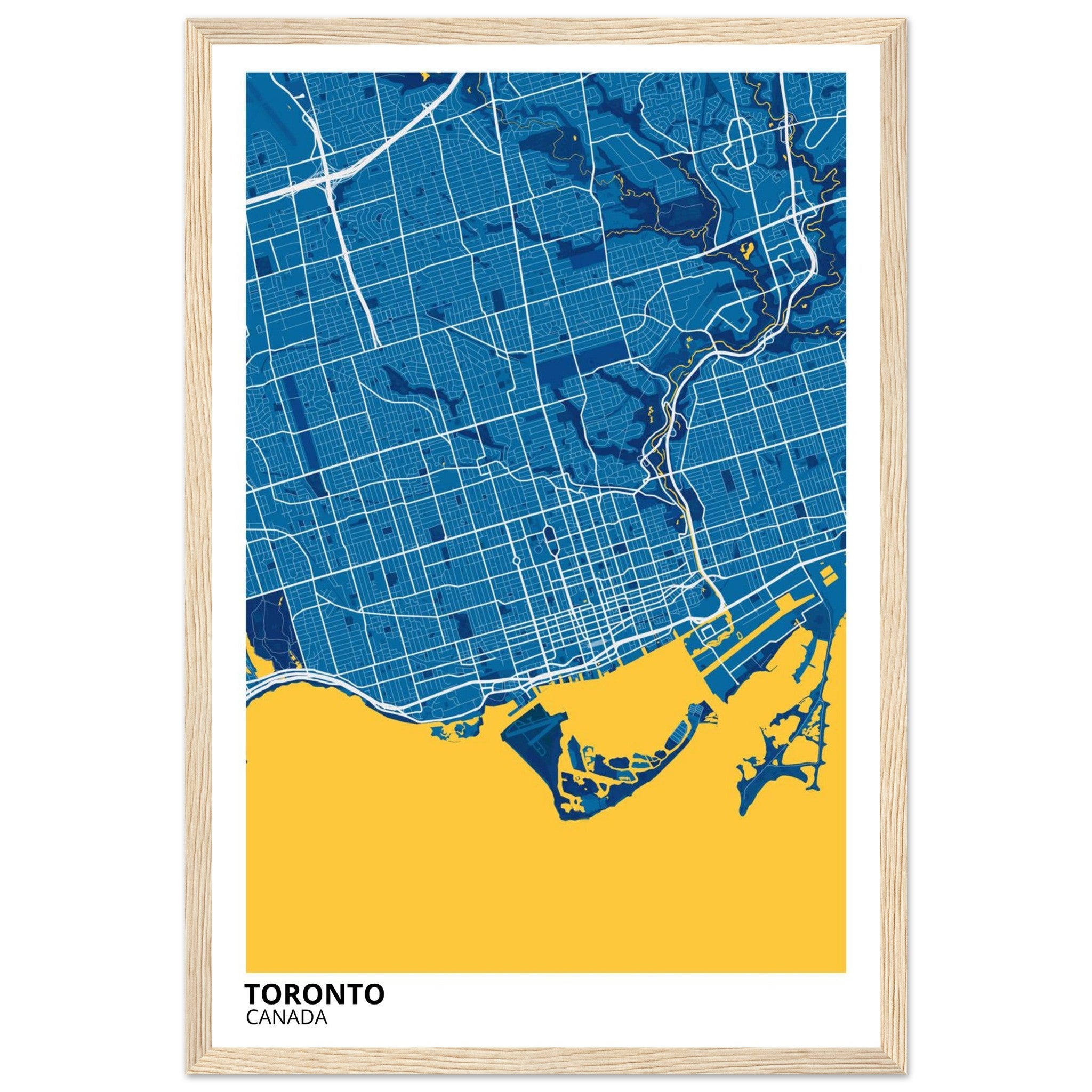 Toronto Canada City Map Poster | Custom Map Art Print - Ink And Atlas