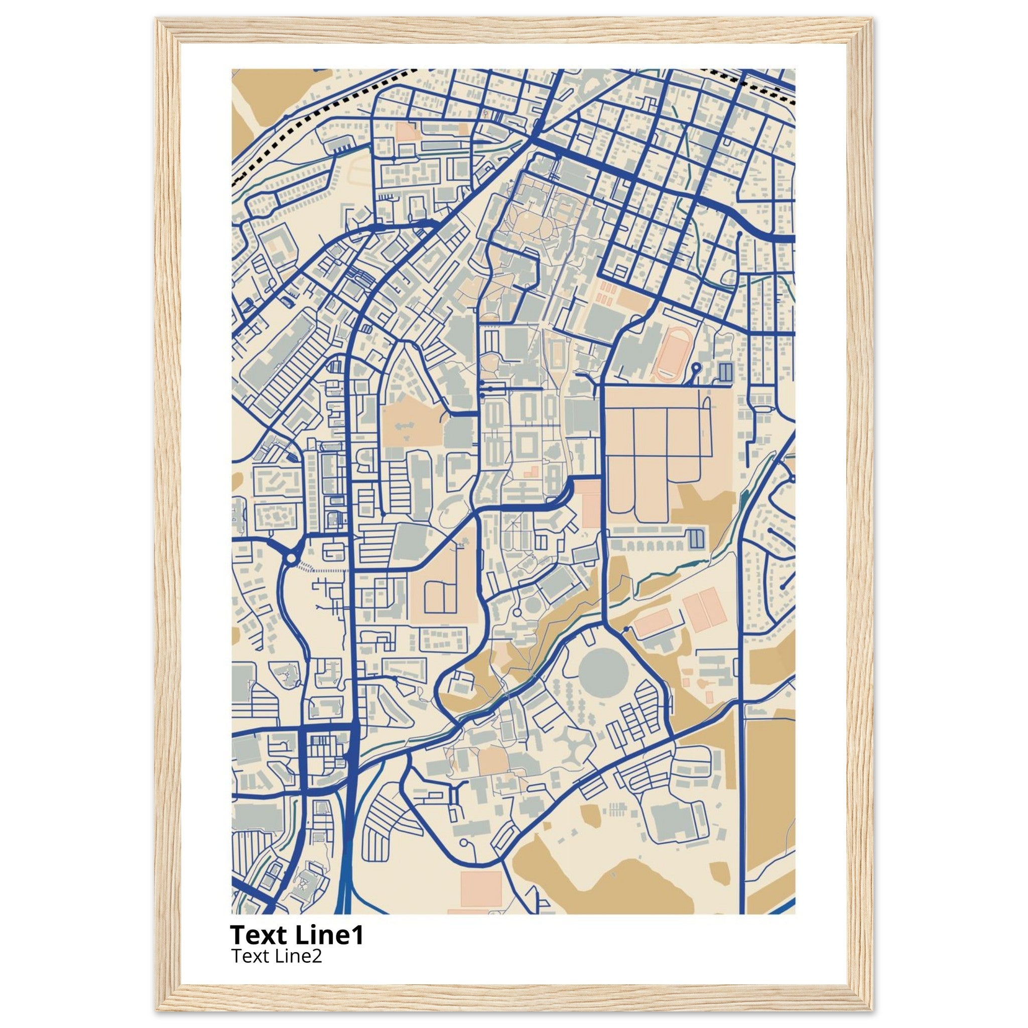 northern arizona university campus map poster