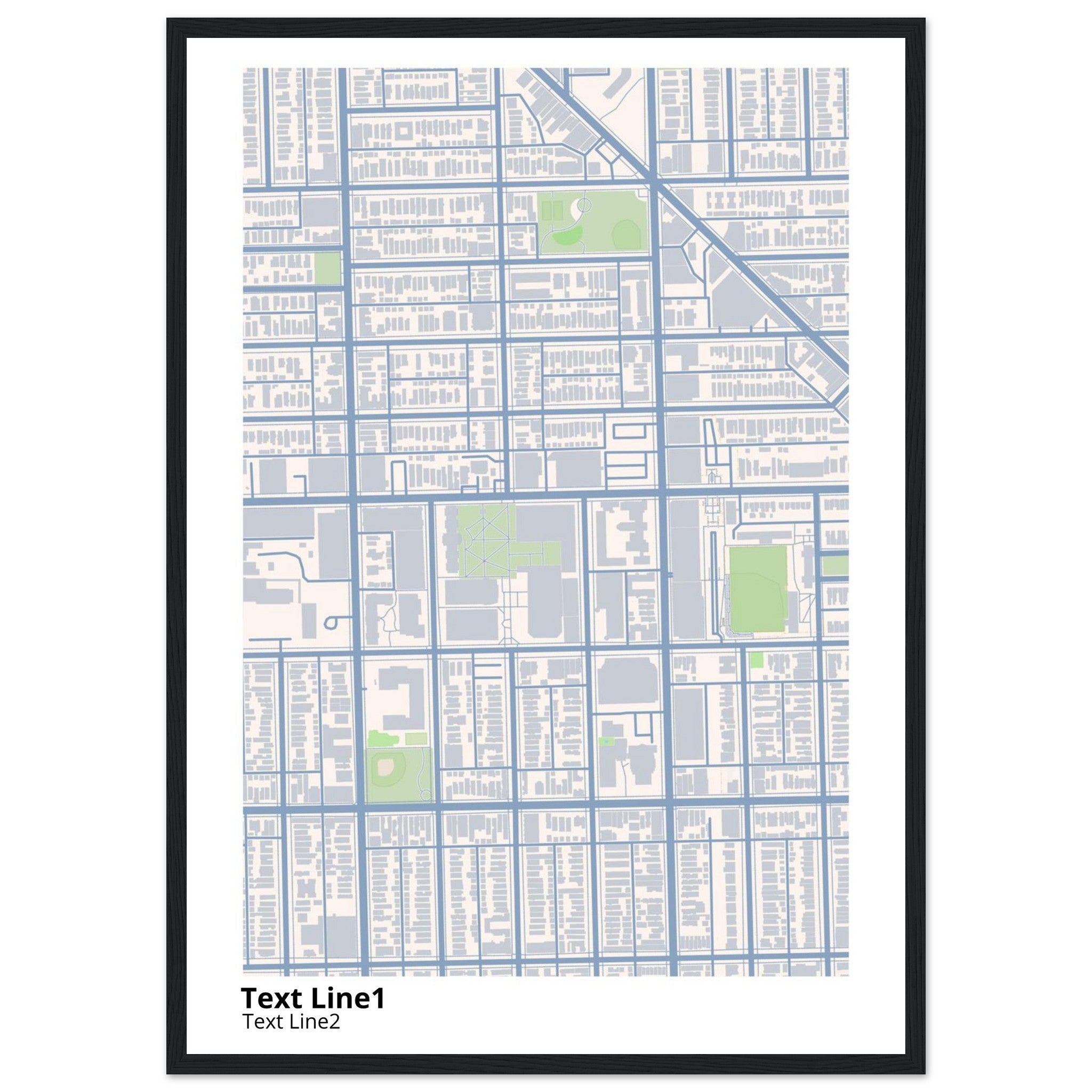 depaul university campus map poster