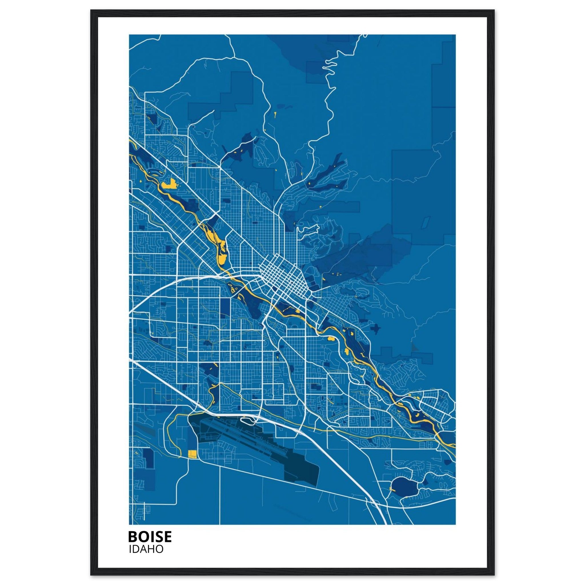 boise map poster print