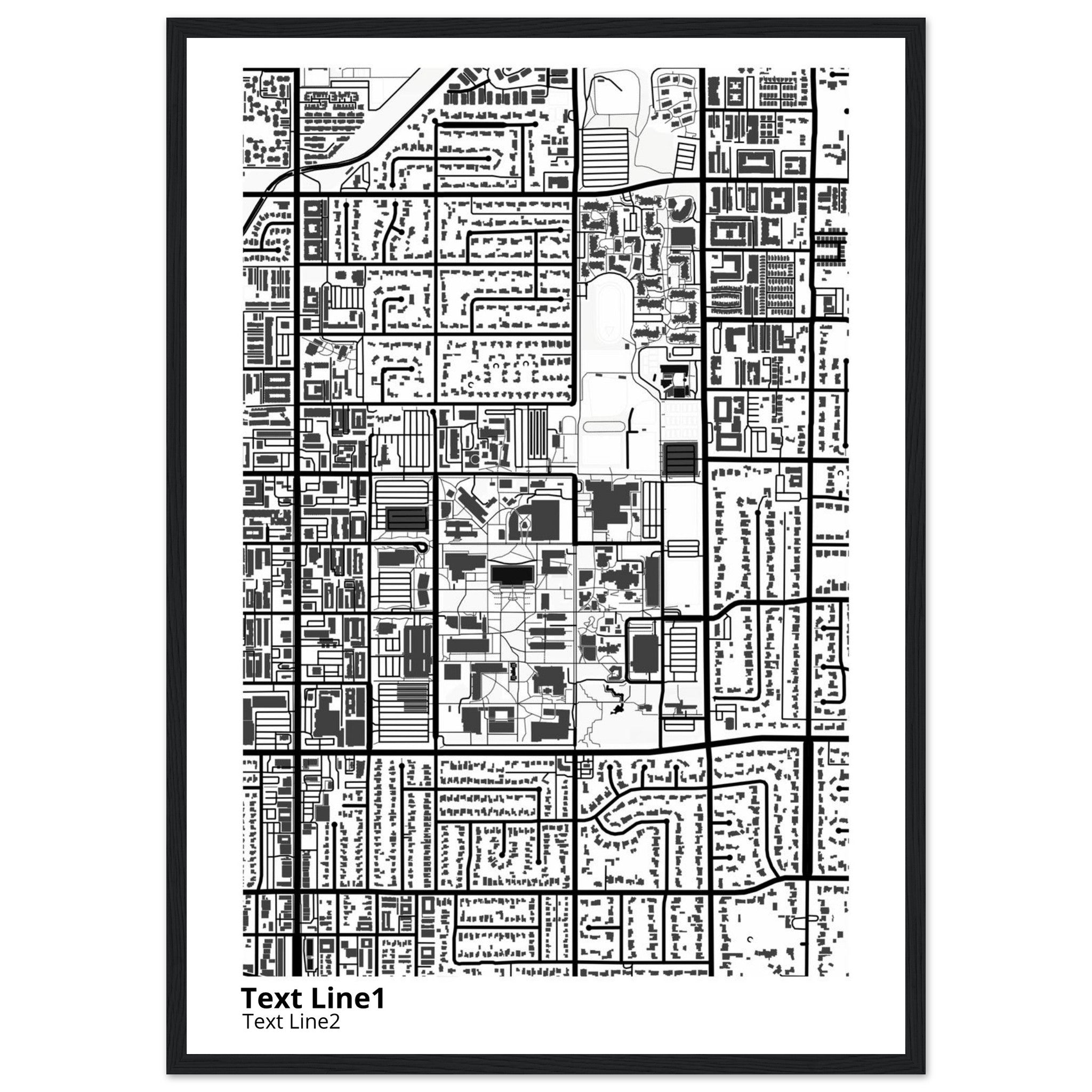 california state university northridge campus map poster