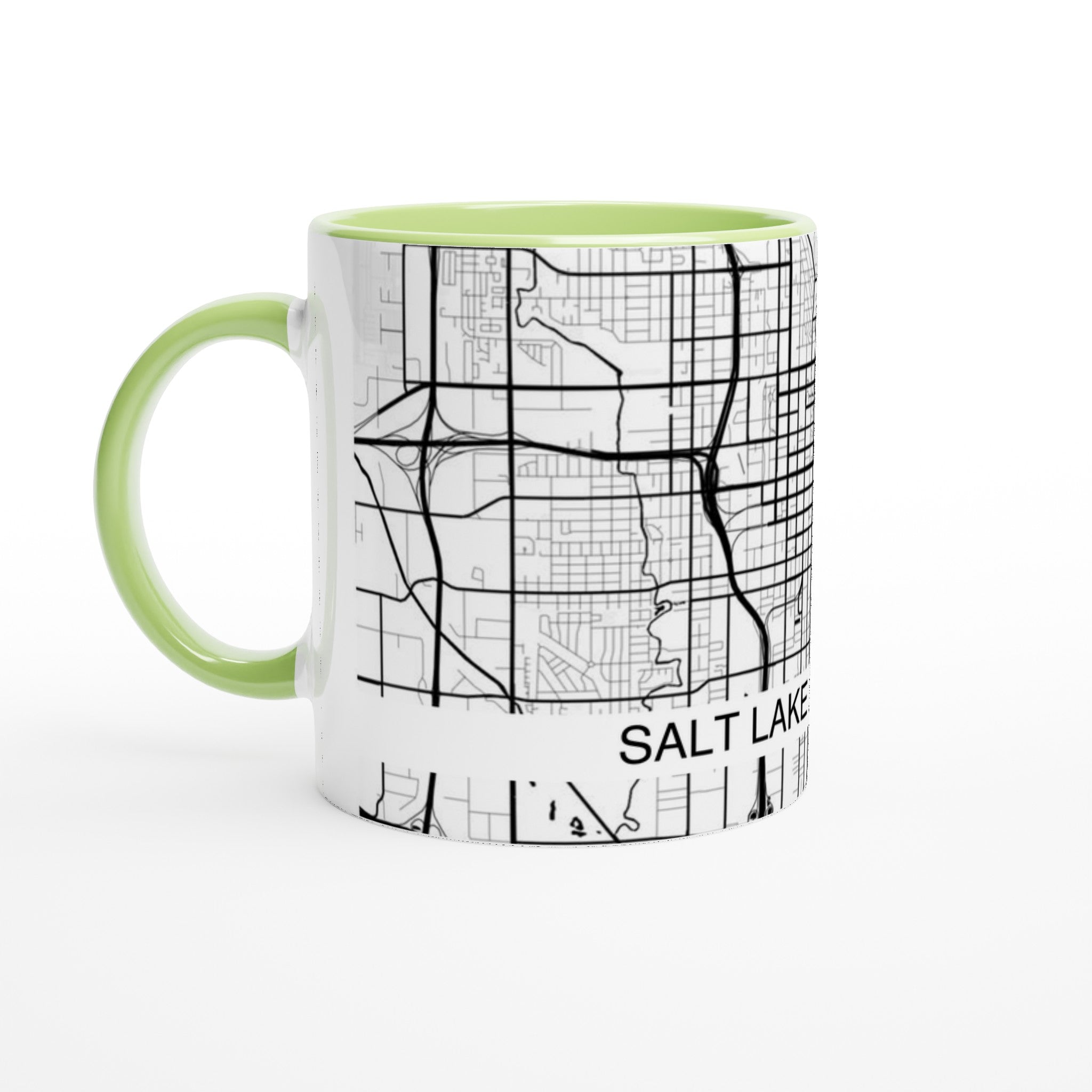 salt lake city modern city map mug 11oz