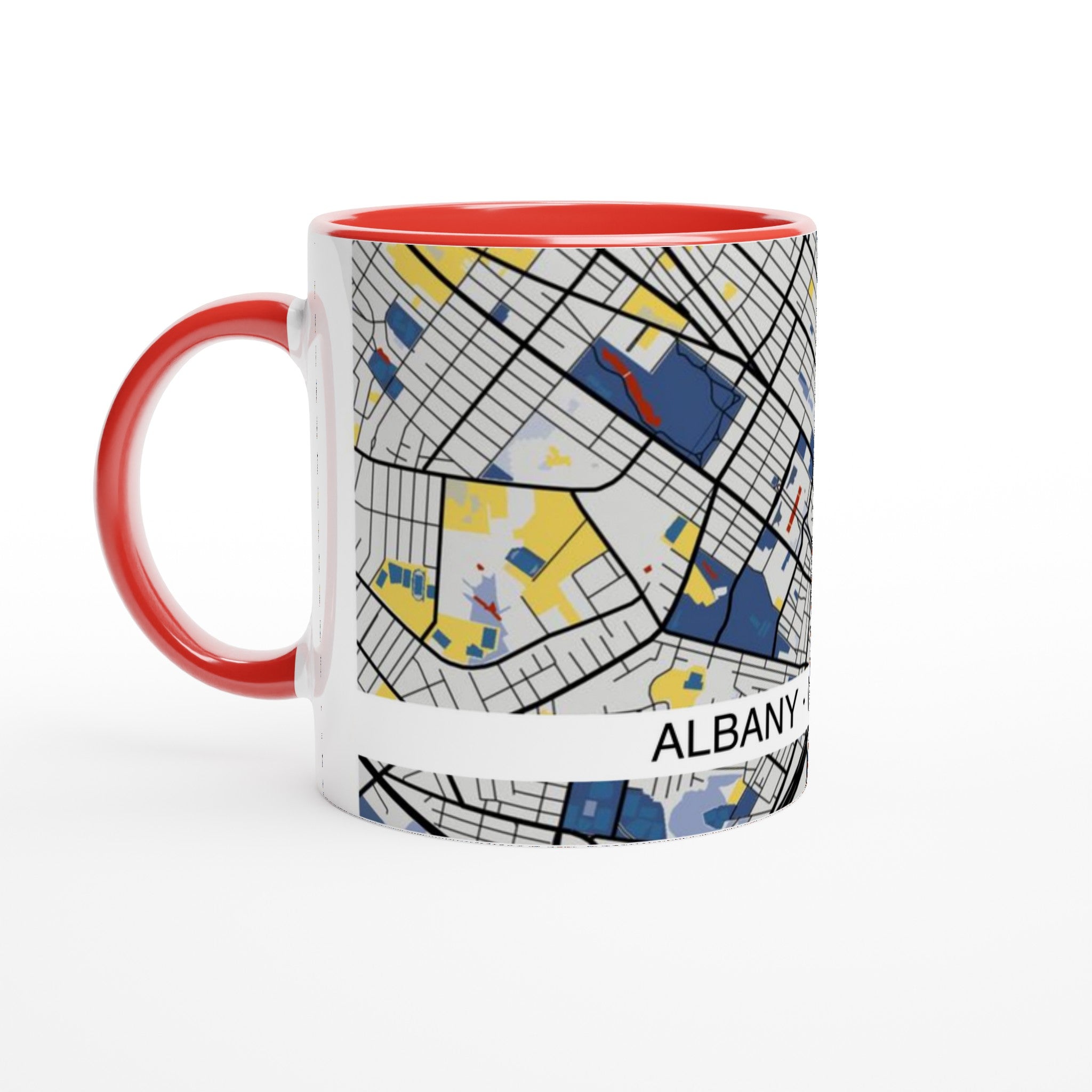albany modern city map mug 11oz