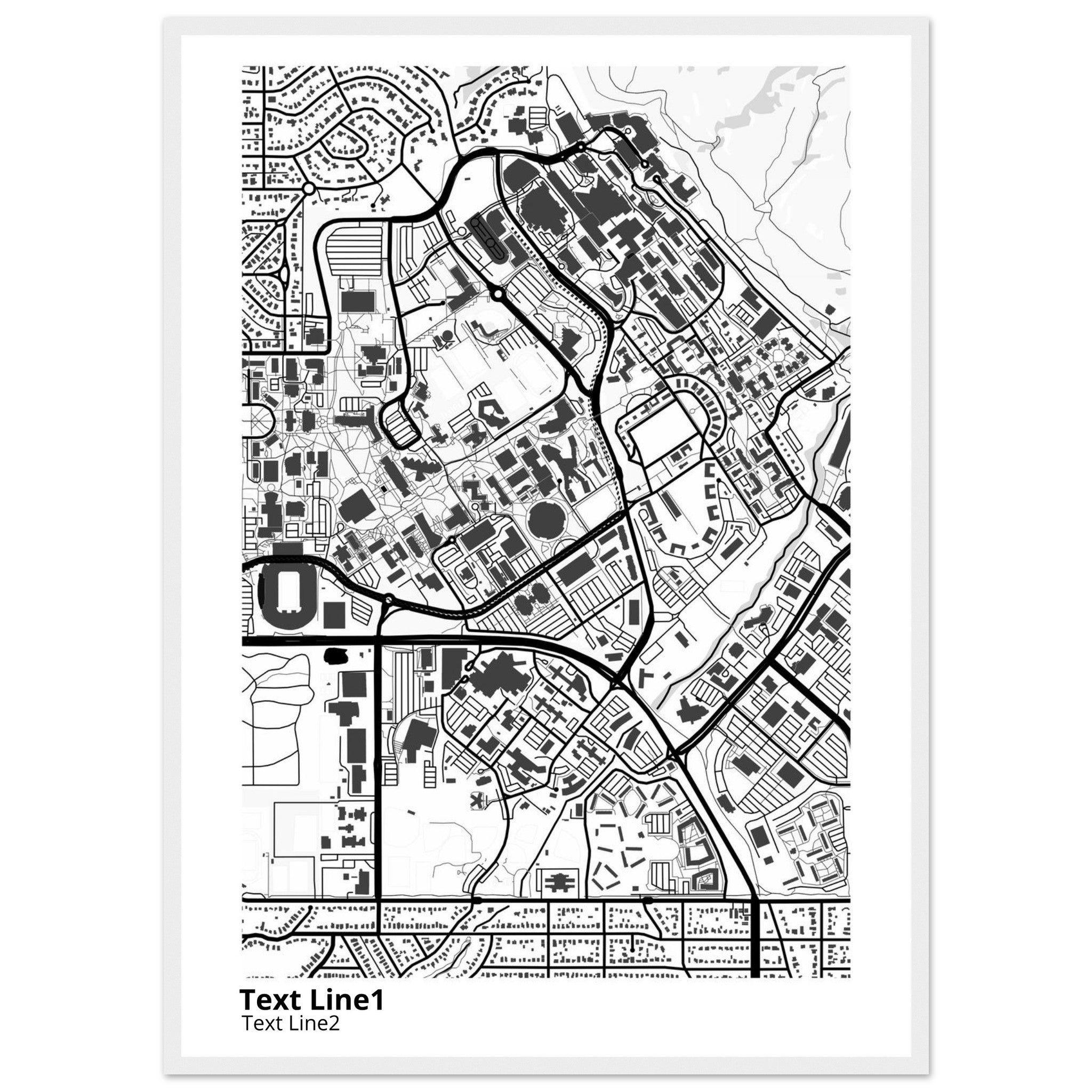 University of Utah Campus Map Poster | Graduation Gift - Ink And Atlas