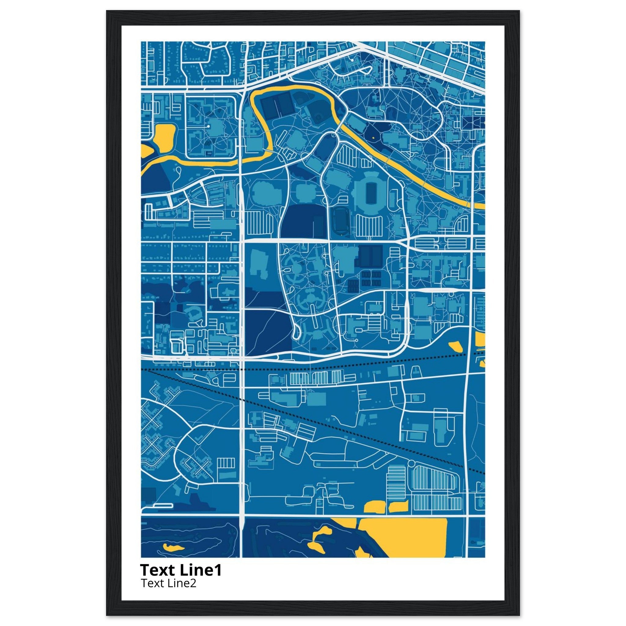 michigan state university campus map poster