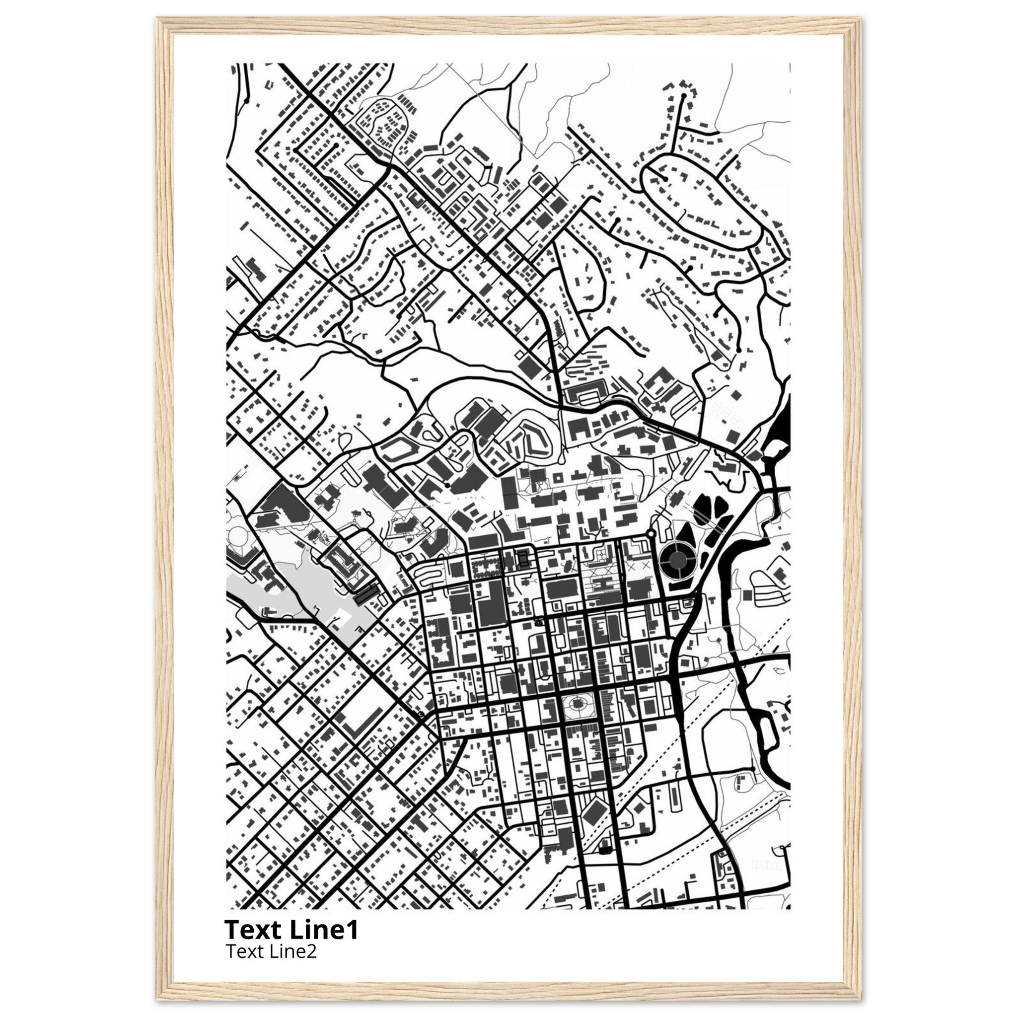 Texas State University Campus Map Poster | Graduation Gift - Ink And Atlas