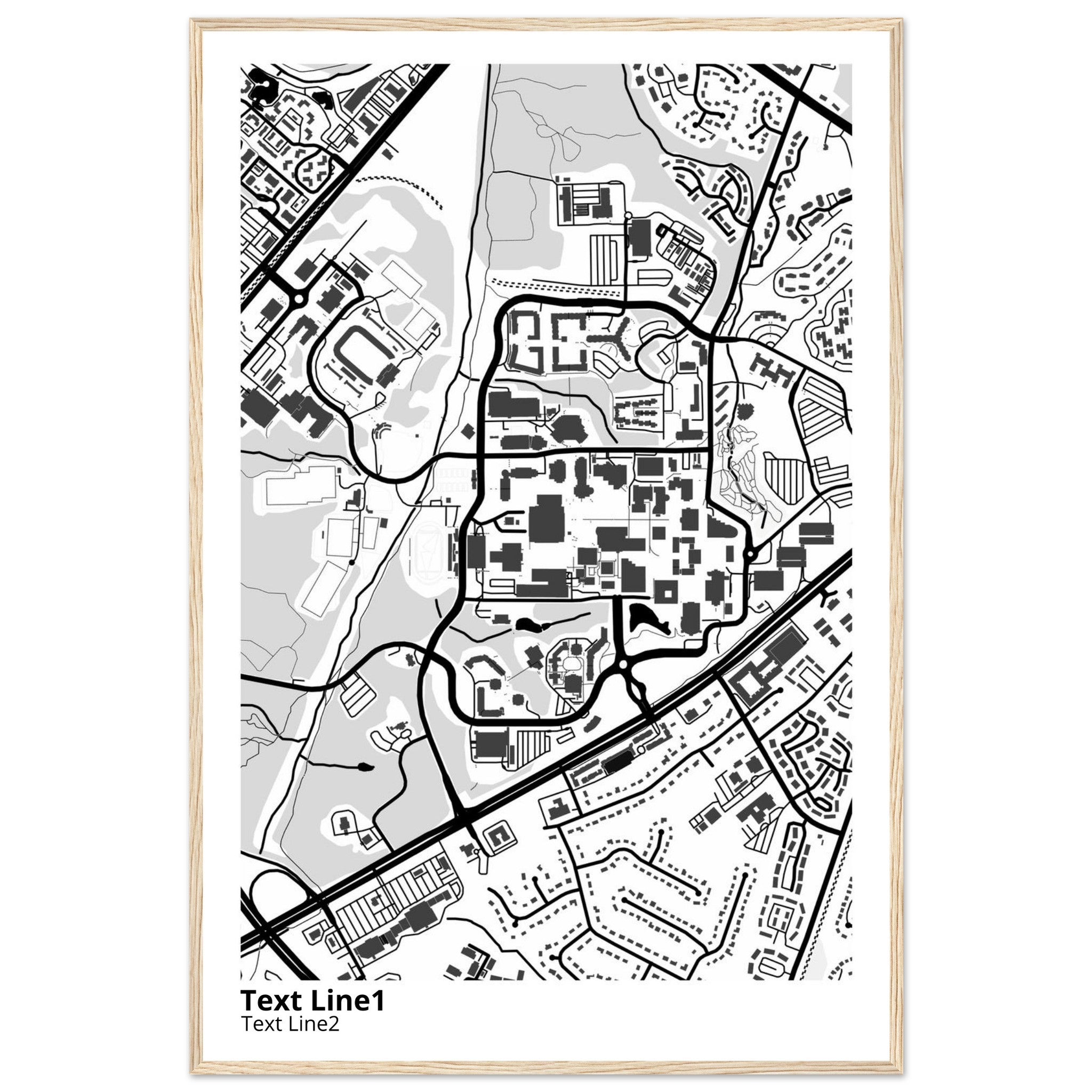 University of North Carolina Charlotte Campus Map Poster | Alumni Gift - Ink And Atlas