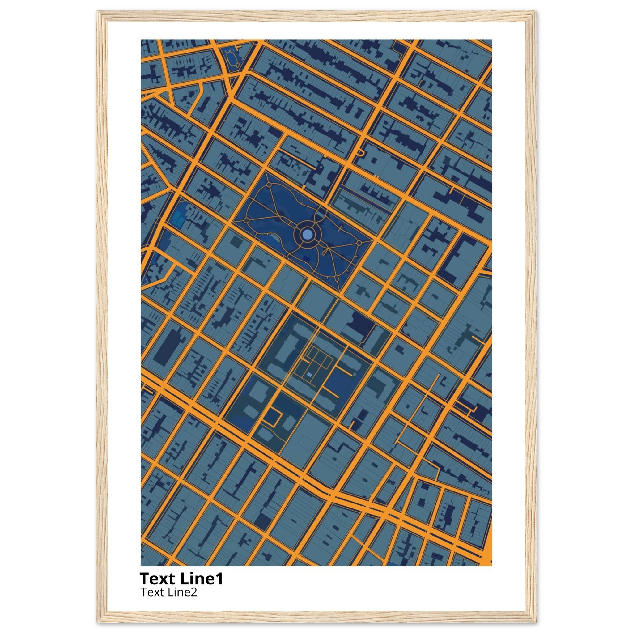 new york university campus map poster
