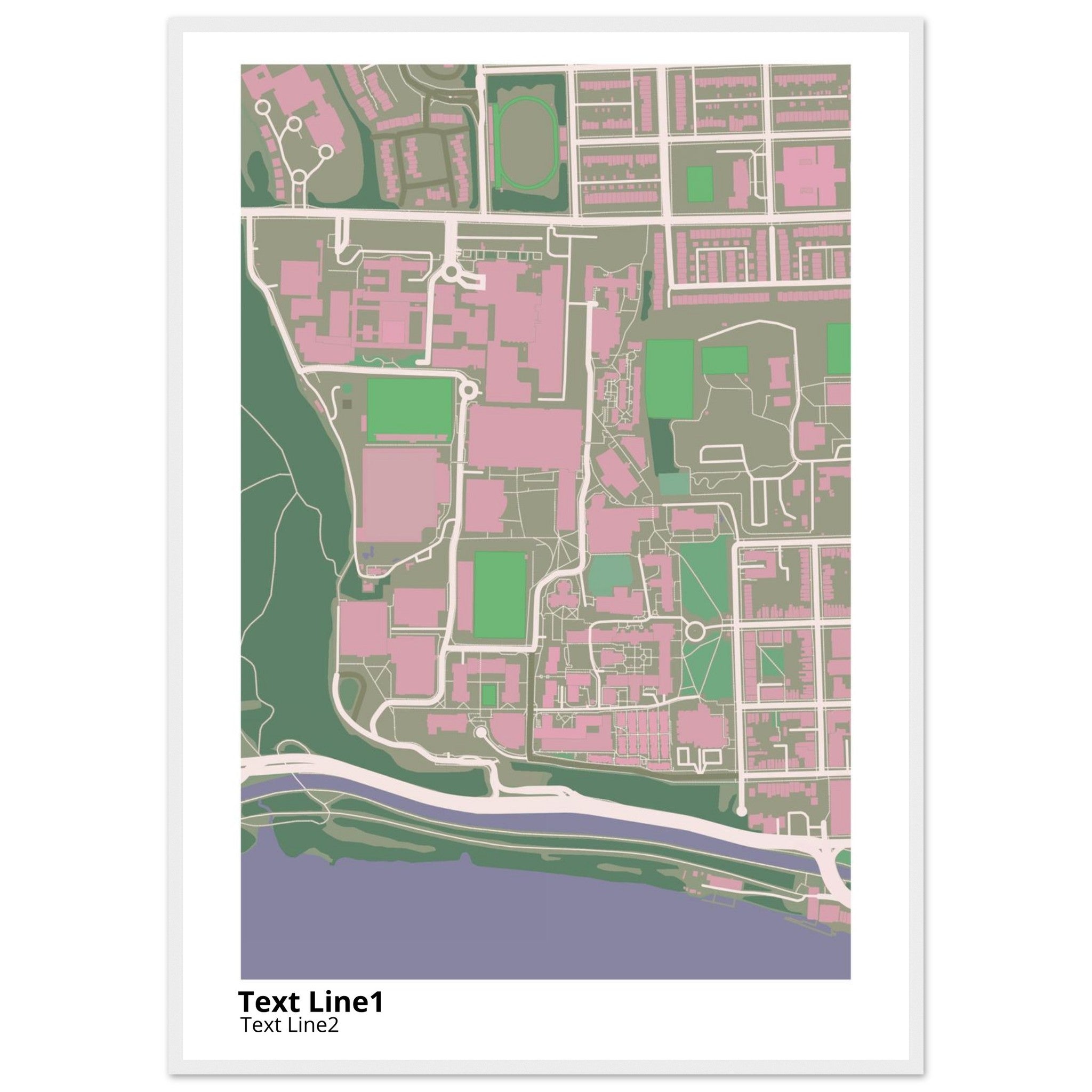 georgetown university campus map poster