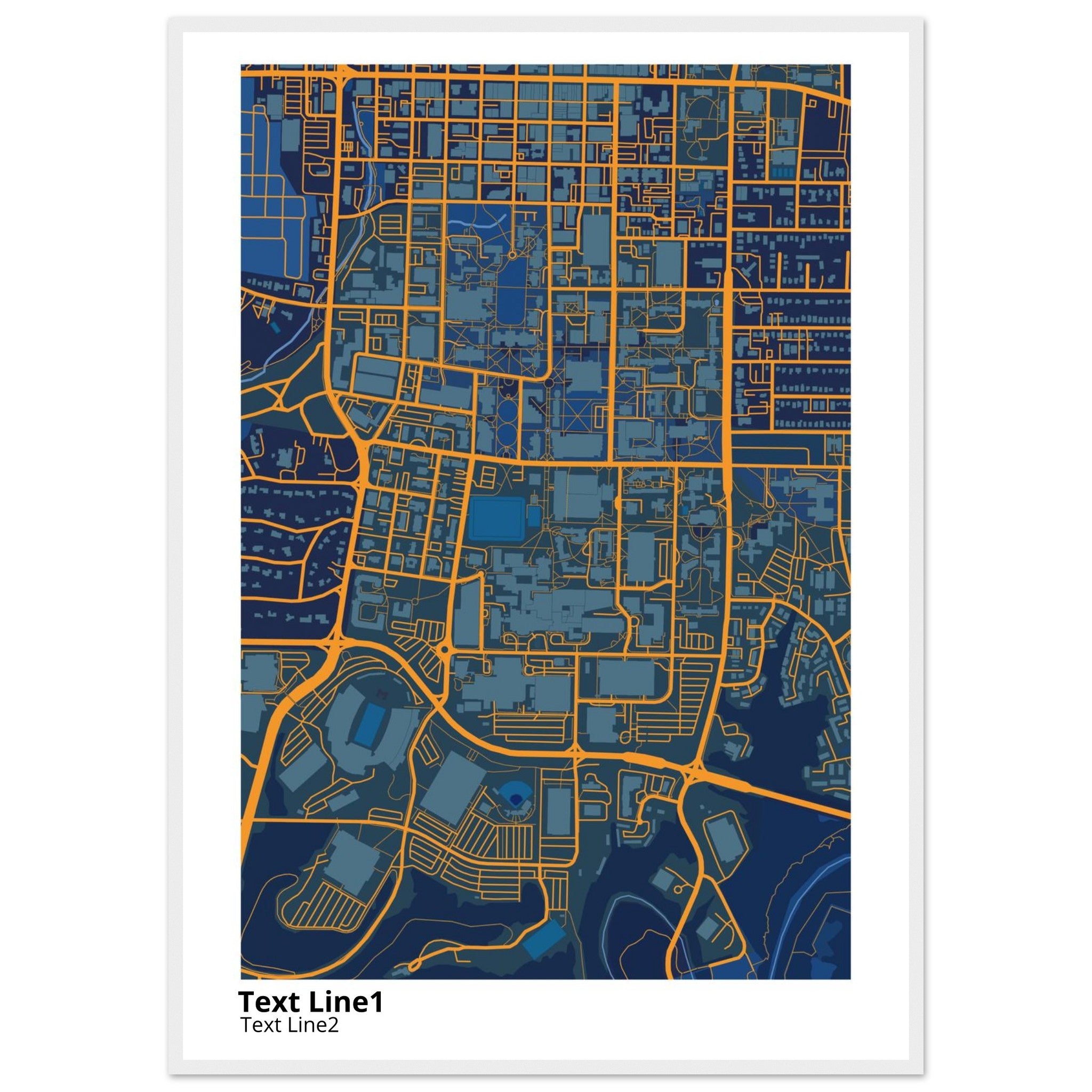 university of missouri columbia campus map poster