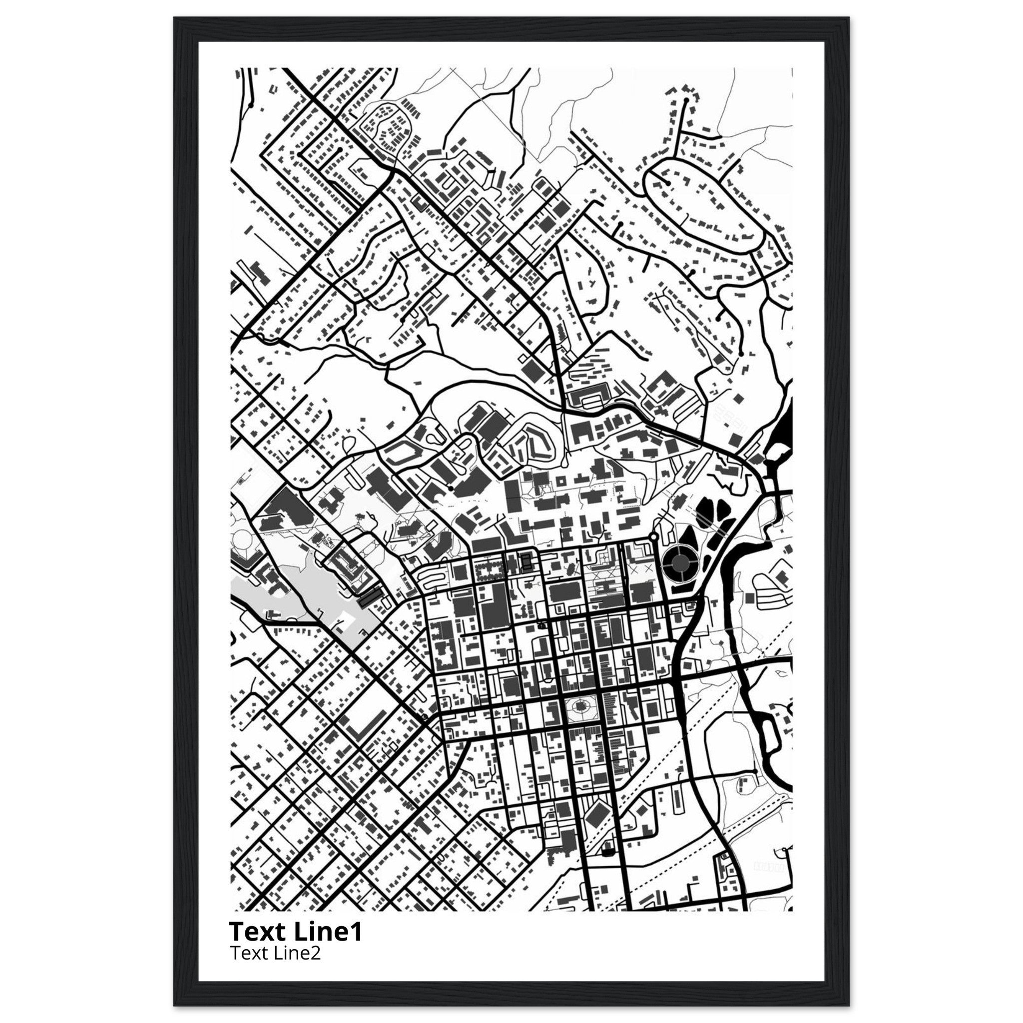 Texas State University Campus Map Poster | Graduation Gift - Ink And Atlas