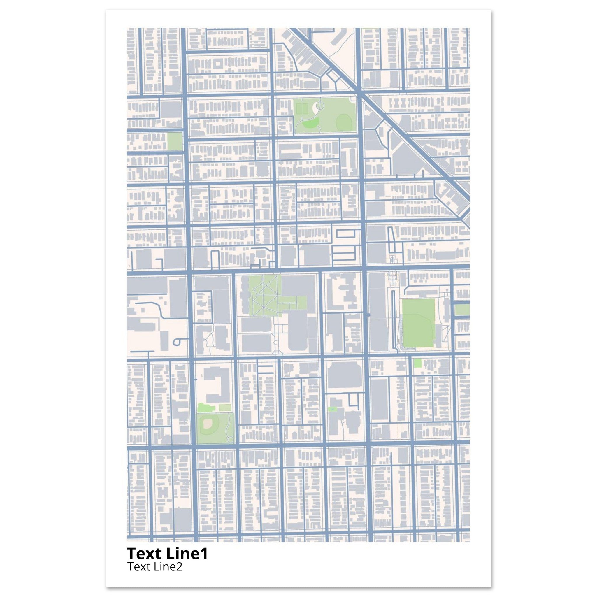depaul university campus map poster
