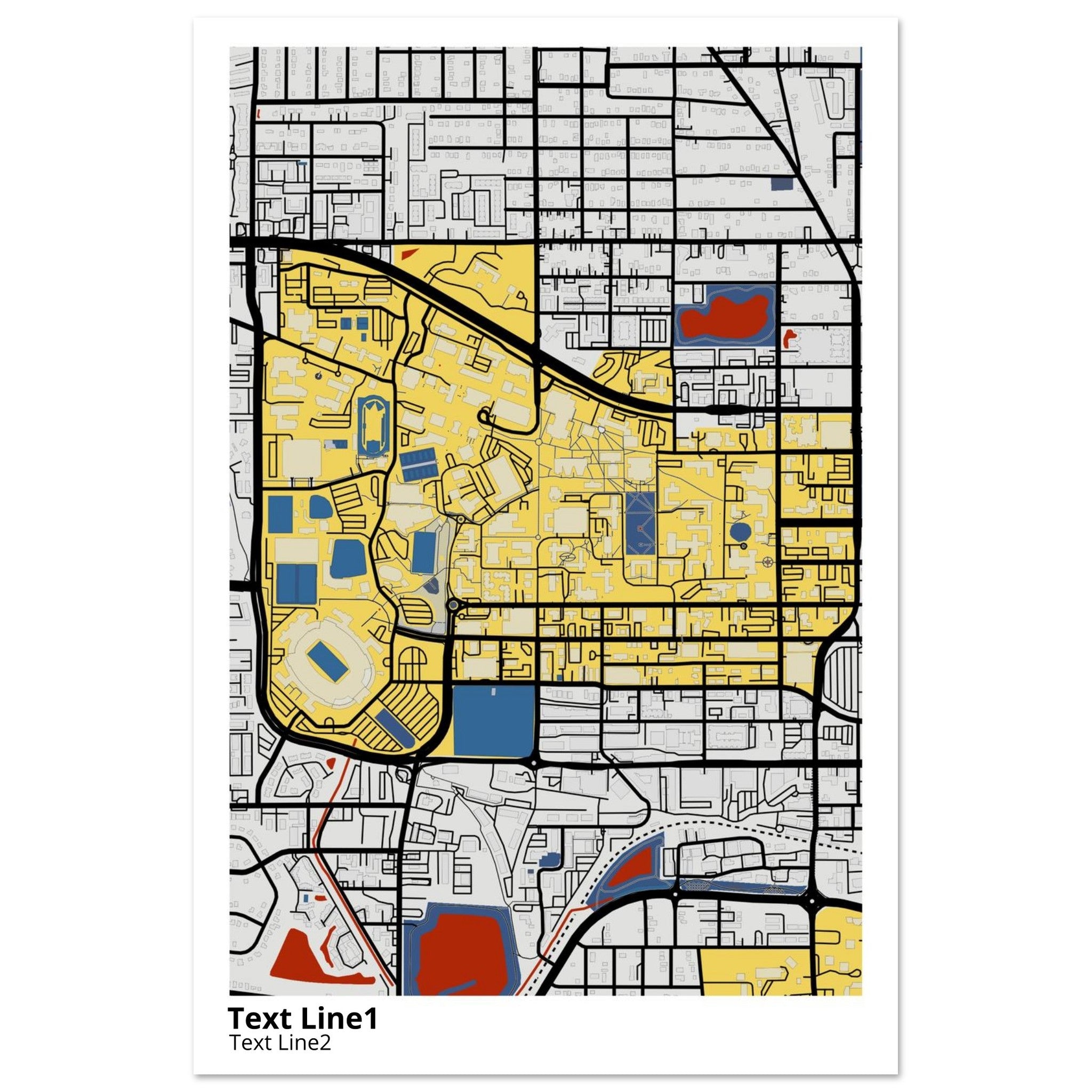 florida state university campus map poster