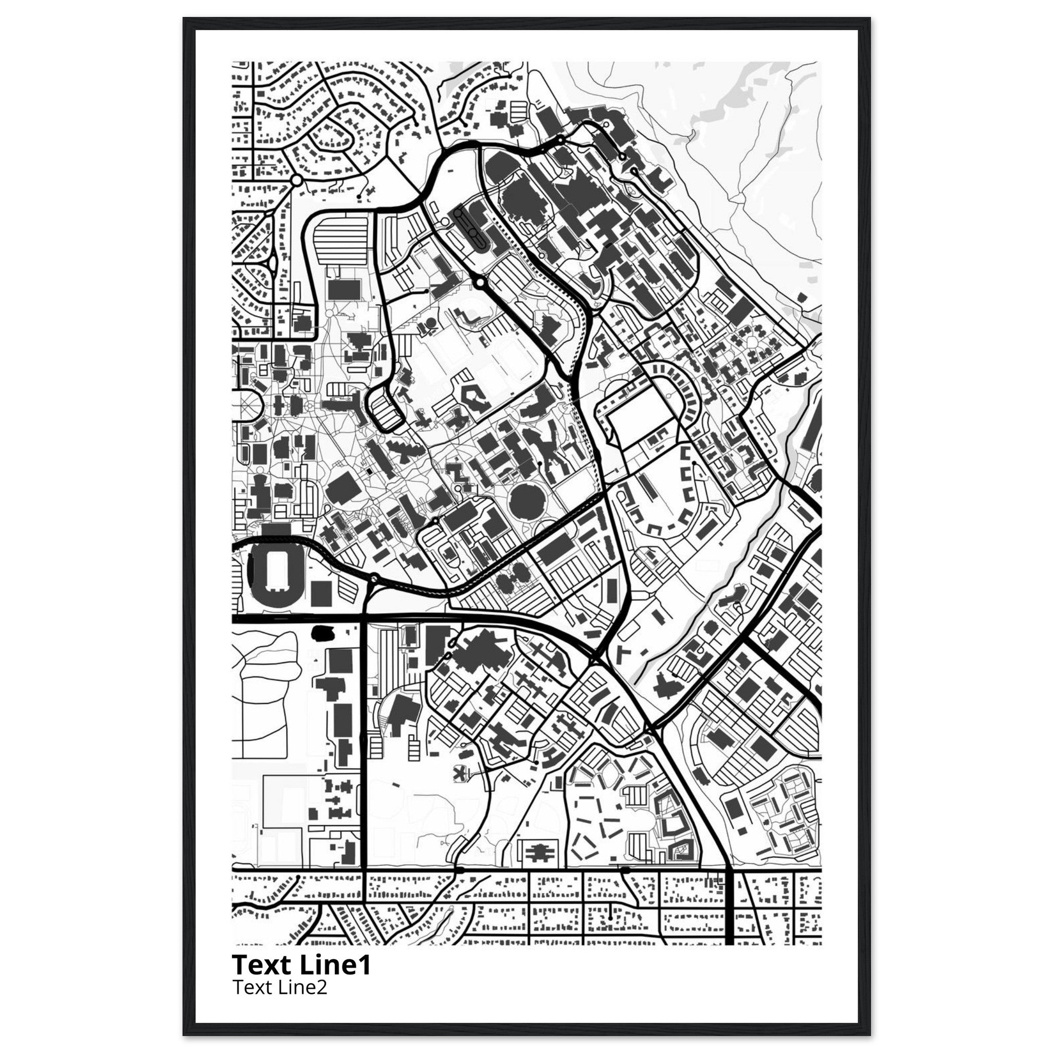 University of Utah Campus Map Poster | Graduation Gift - Ink And Atlas
