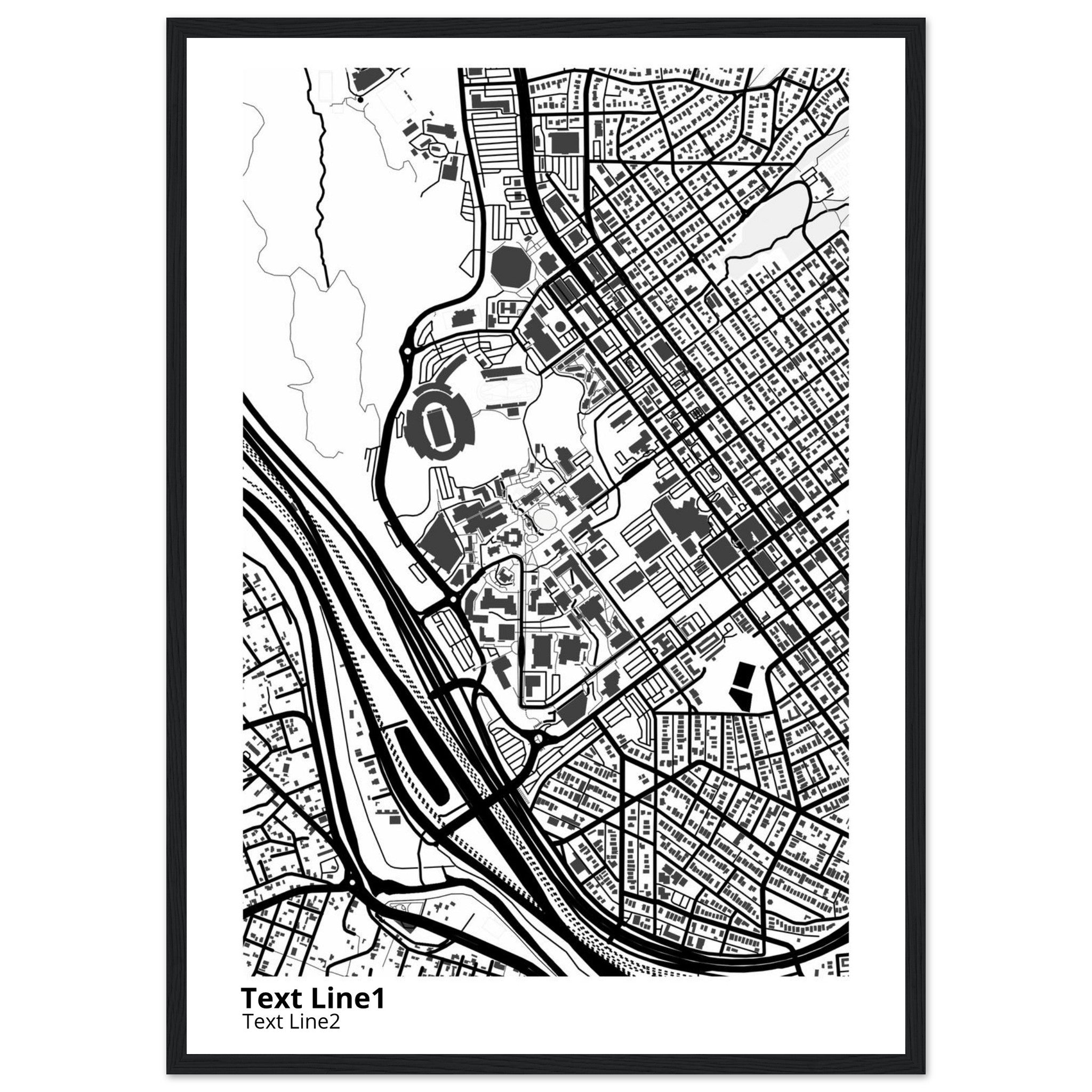 The University of Texas at El Paso Campus Map Poster | Graduation Gift - Ink And Atlas