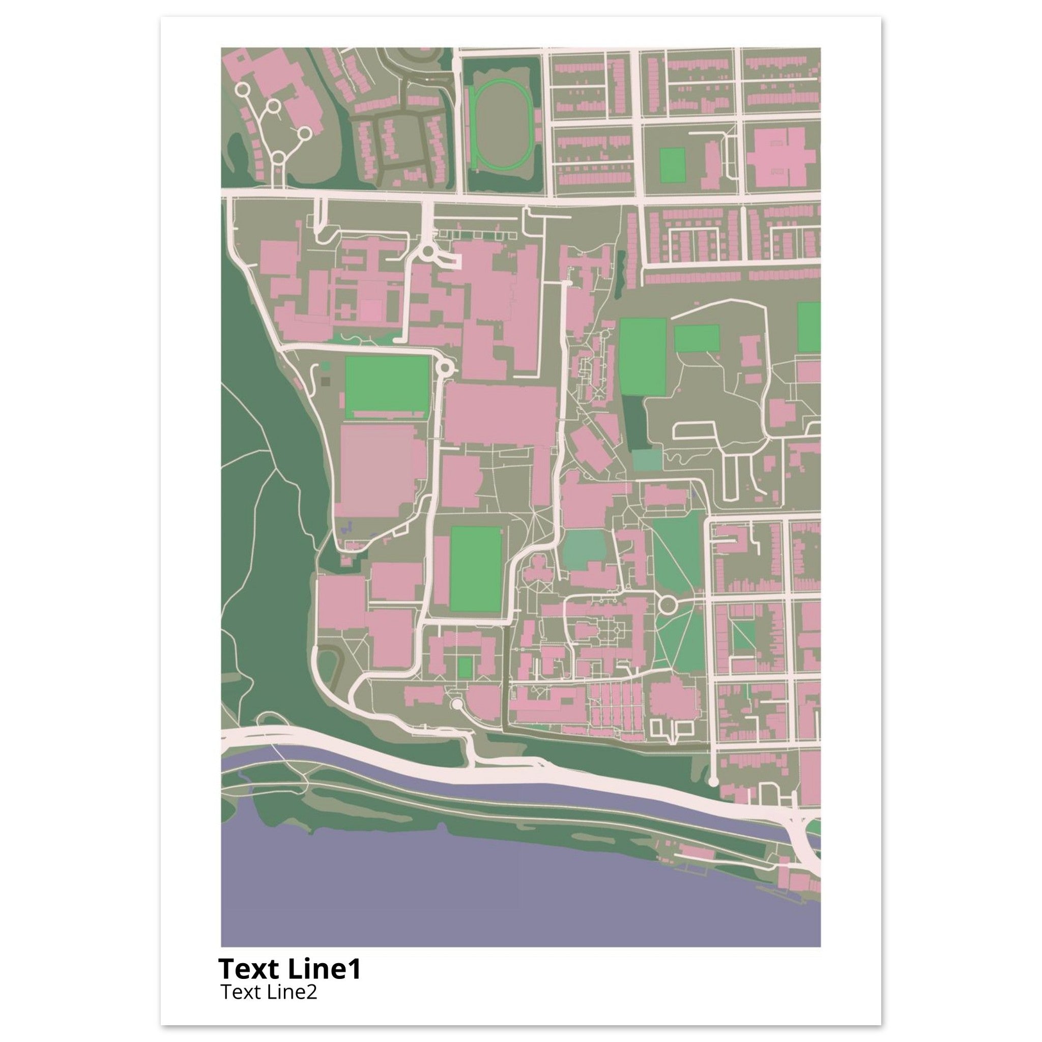 georgetown university campus map poster