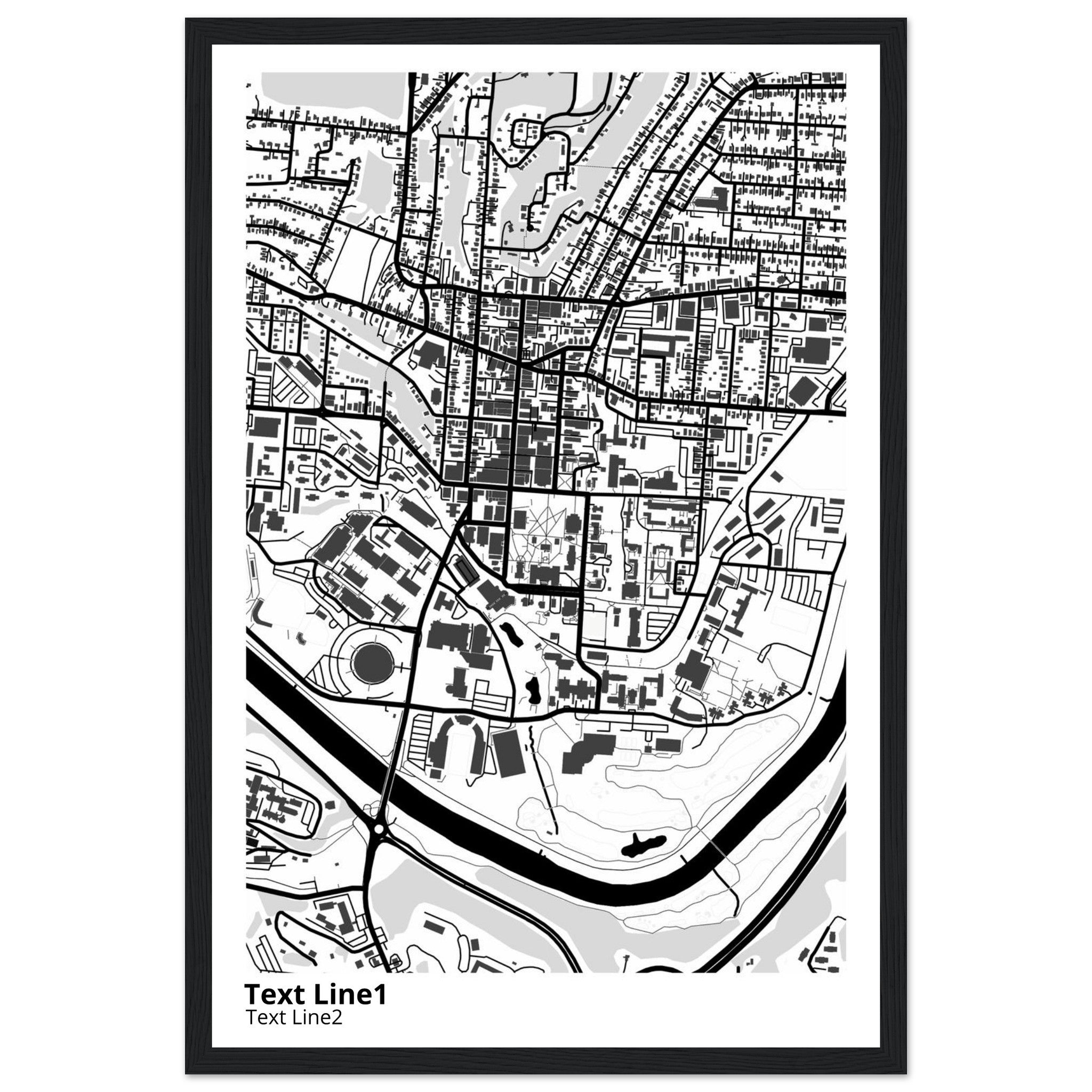 Ohio University (Main Campus) Campus Map Poster | Graduation Gift - Ink And Atlas