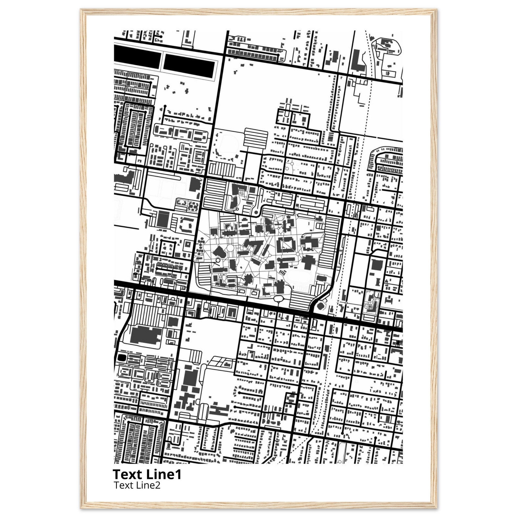 University of Texas Rio Grande Valley Campus Map Poster | Alumni Gift - Ink And Atlas