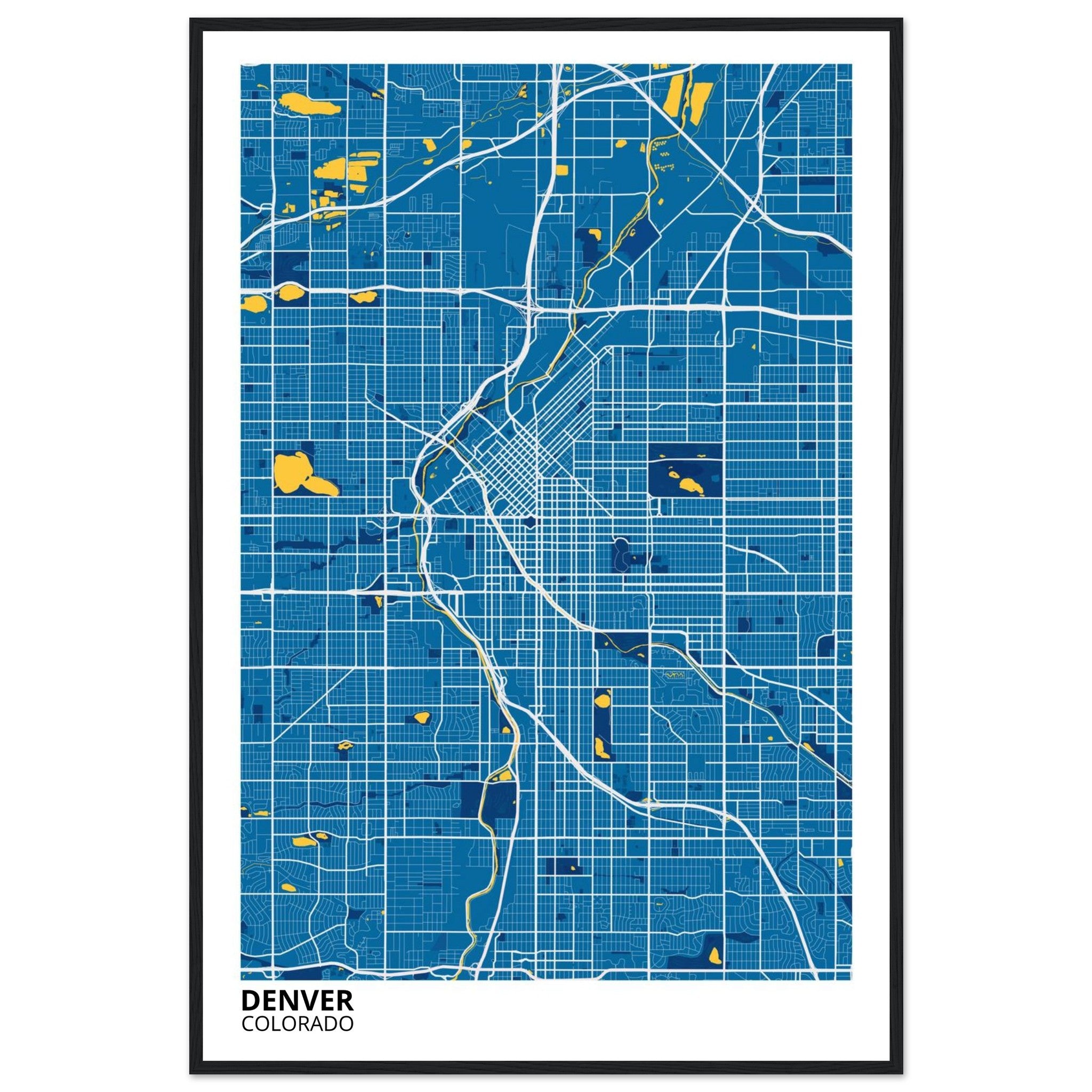 denver map poster print