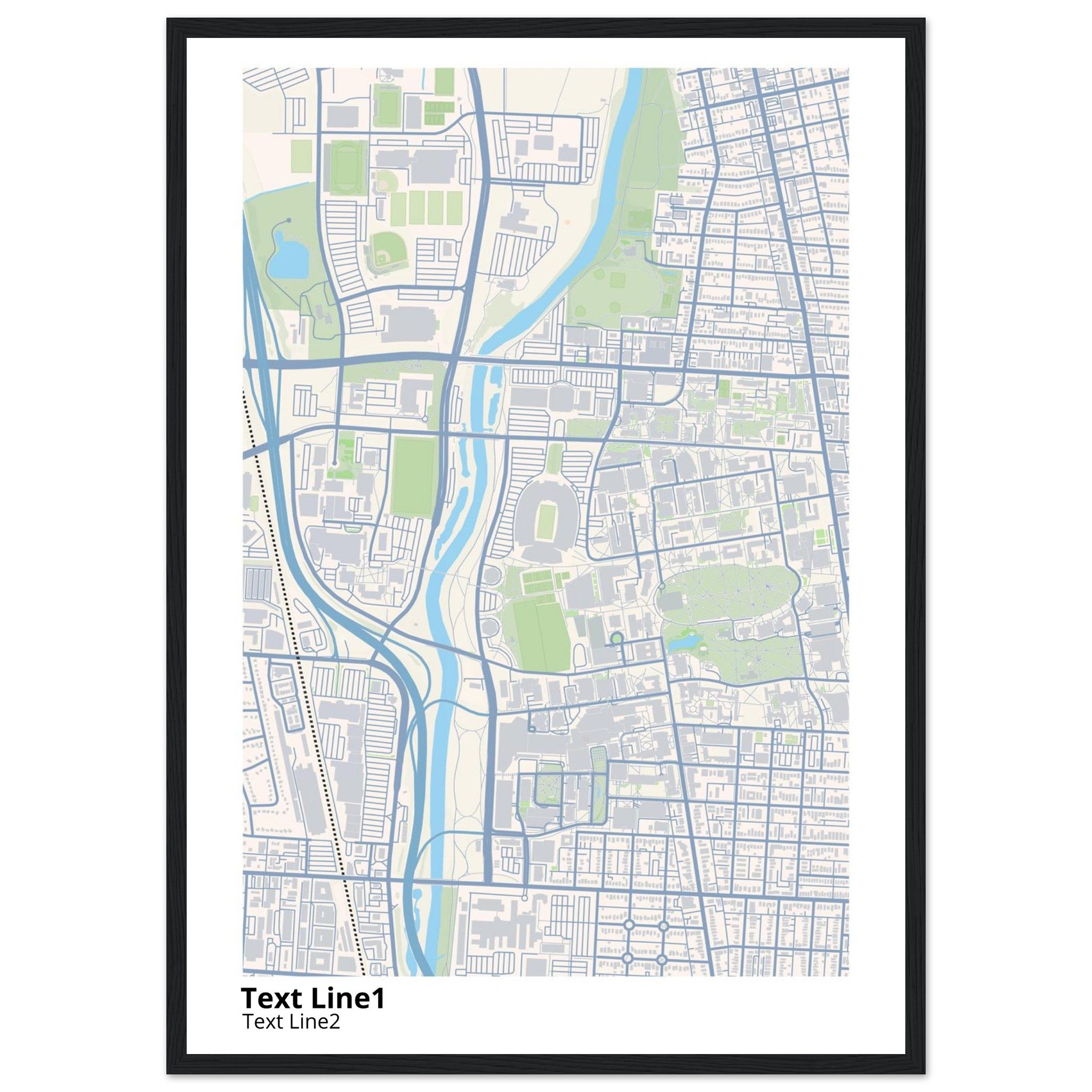 Ohio State University (Main Site) Campus Map Poster | Graduation Gift - Ink And Atlas