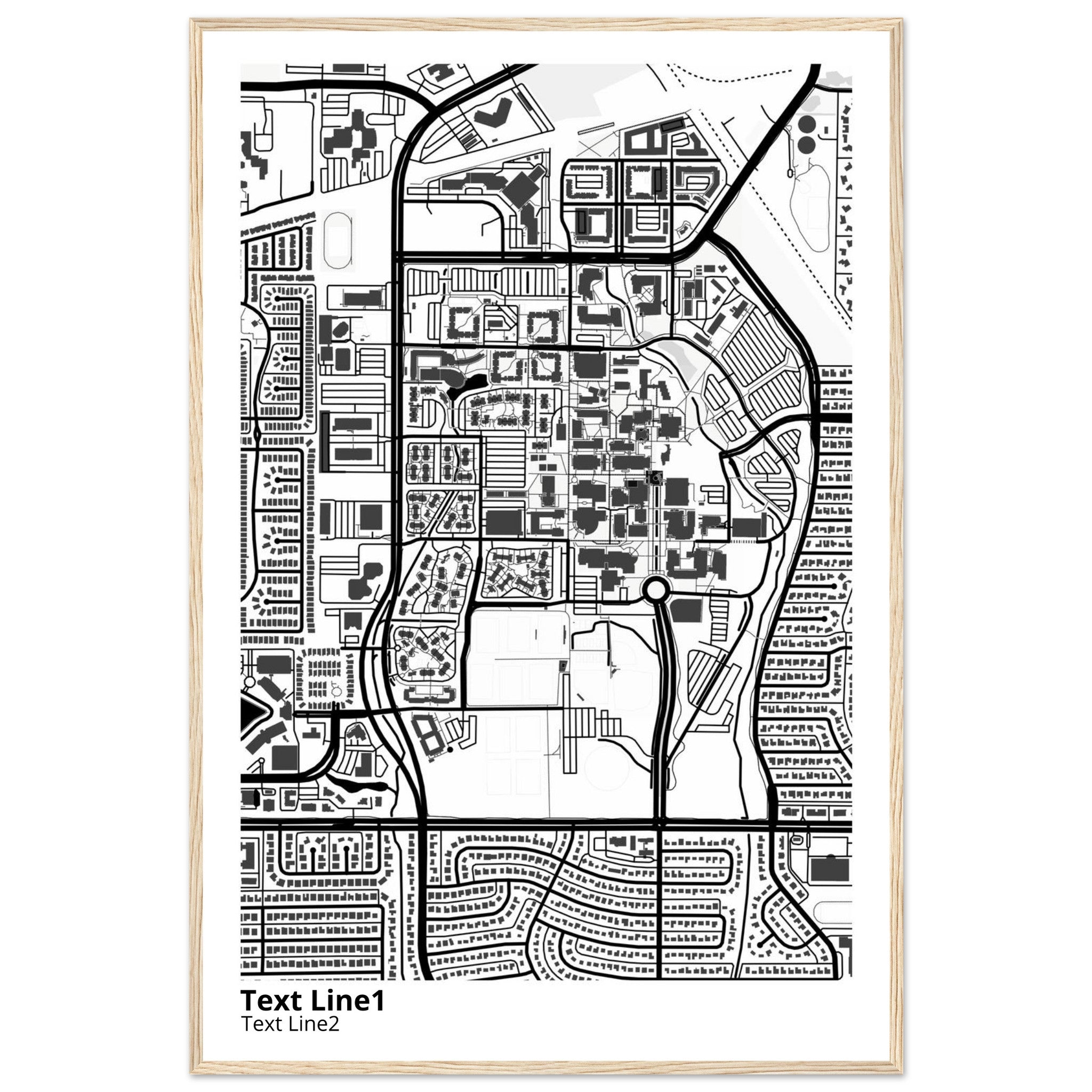 The University of Texas at Dallas Campus Map Poster | Graduation Gift - Ink And Atlas