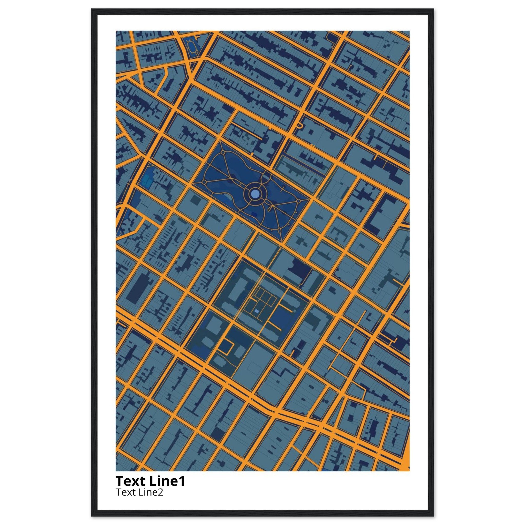 new york university campus map poster