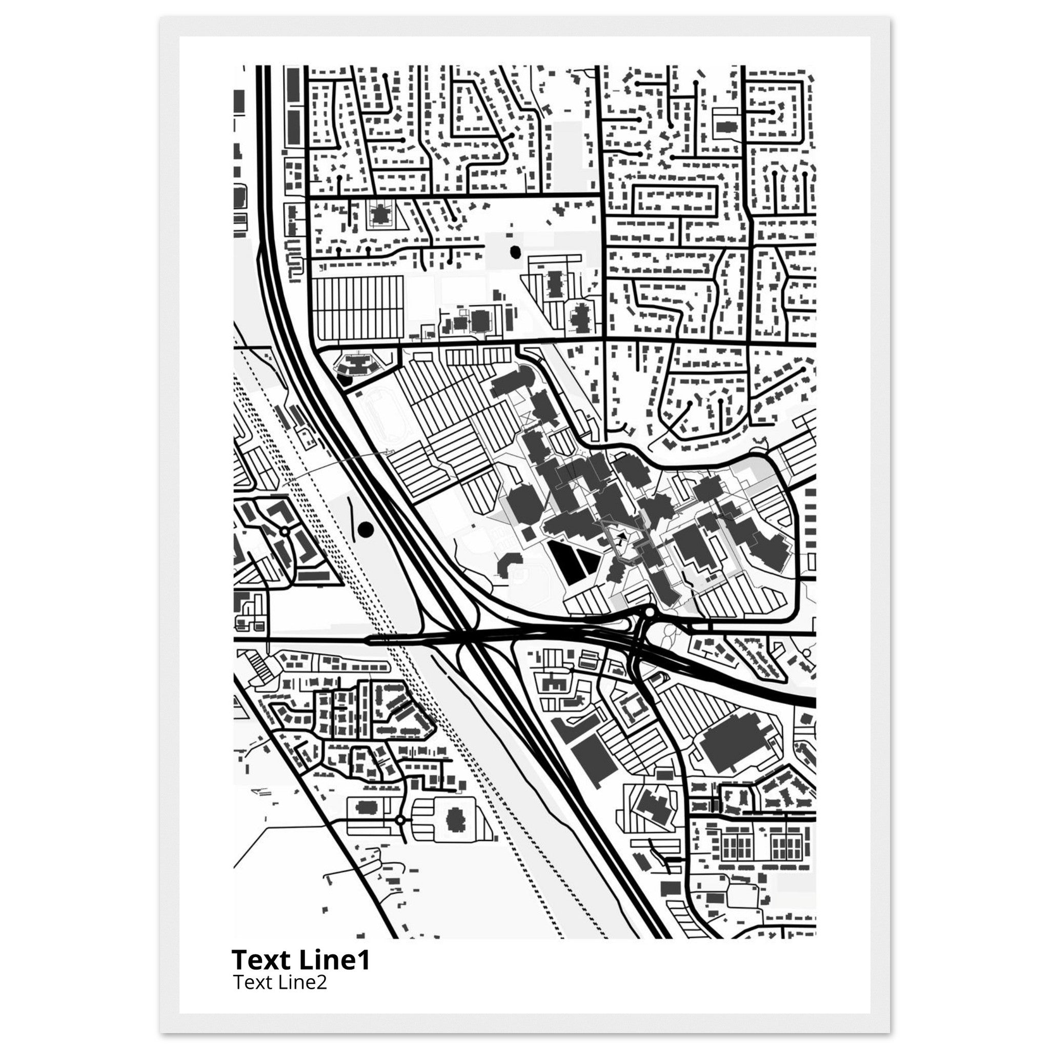 Utah Valley University Campus Map Poster | Graduation Gift - Ink And Atlas