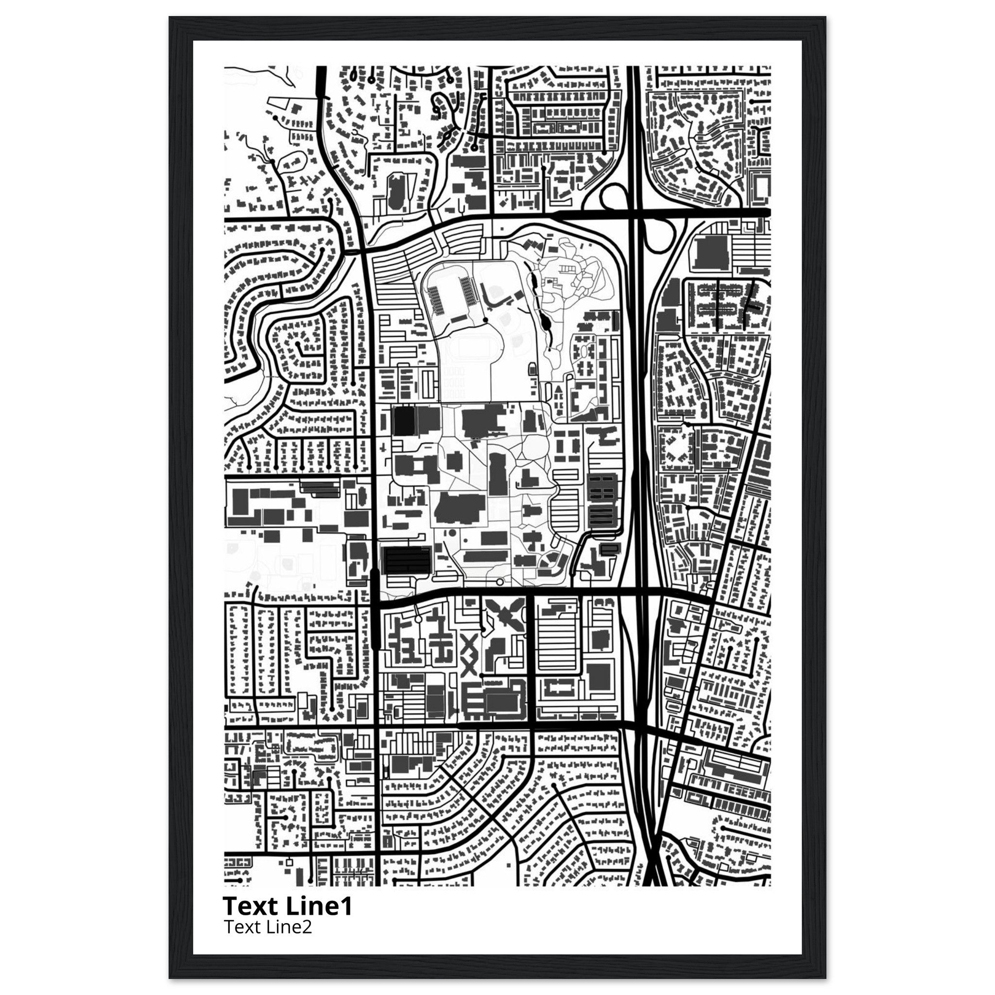 california state university fullerton campus map poster
