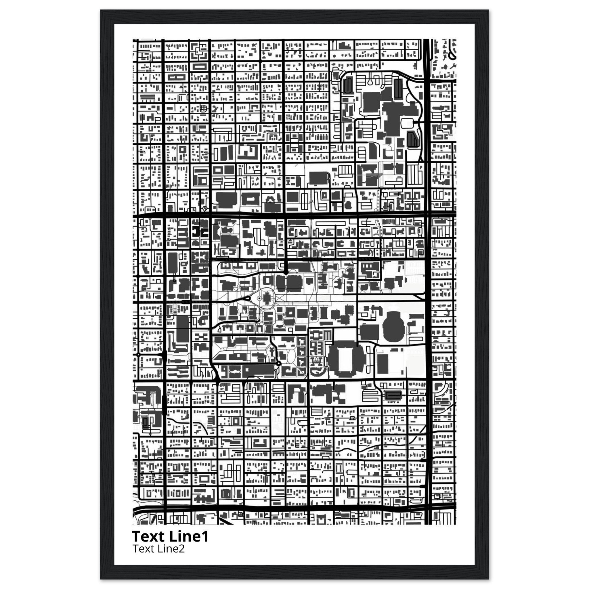 university of arizona campus map poster