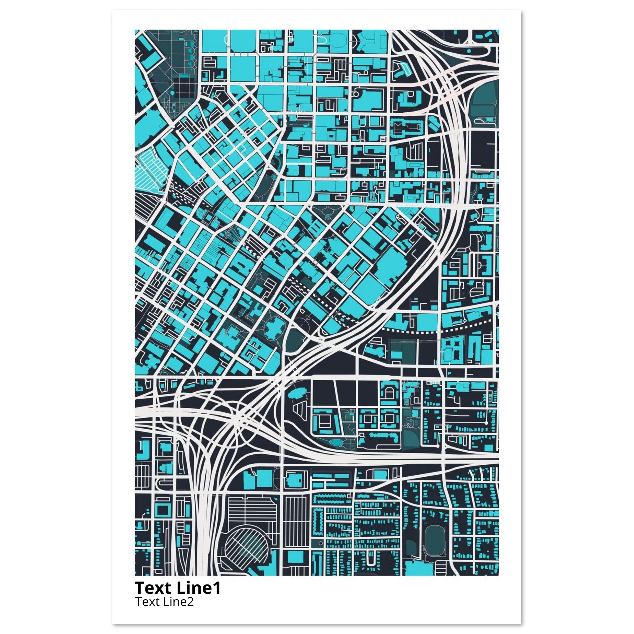 georgia state university campus map poster