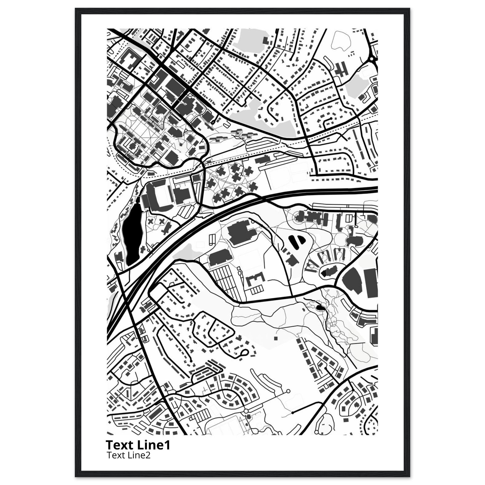 James Madison University Virginia Campus Map Poster | Graduation Gift - Ink And Atlas