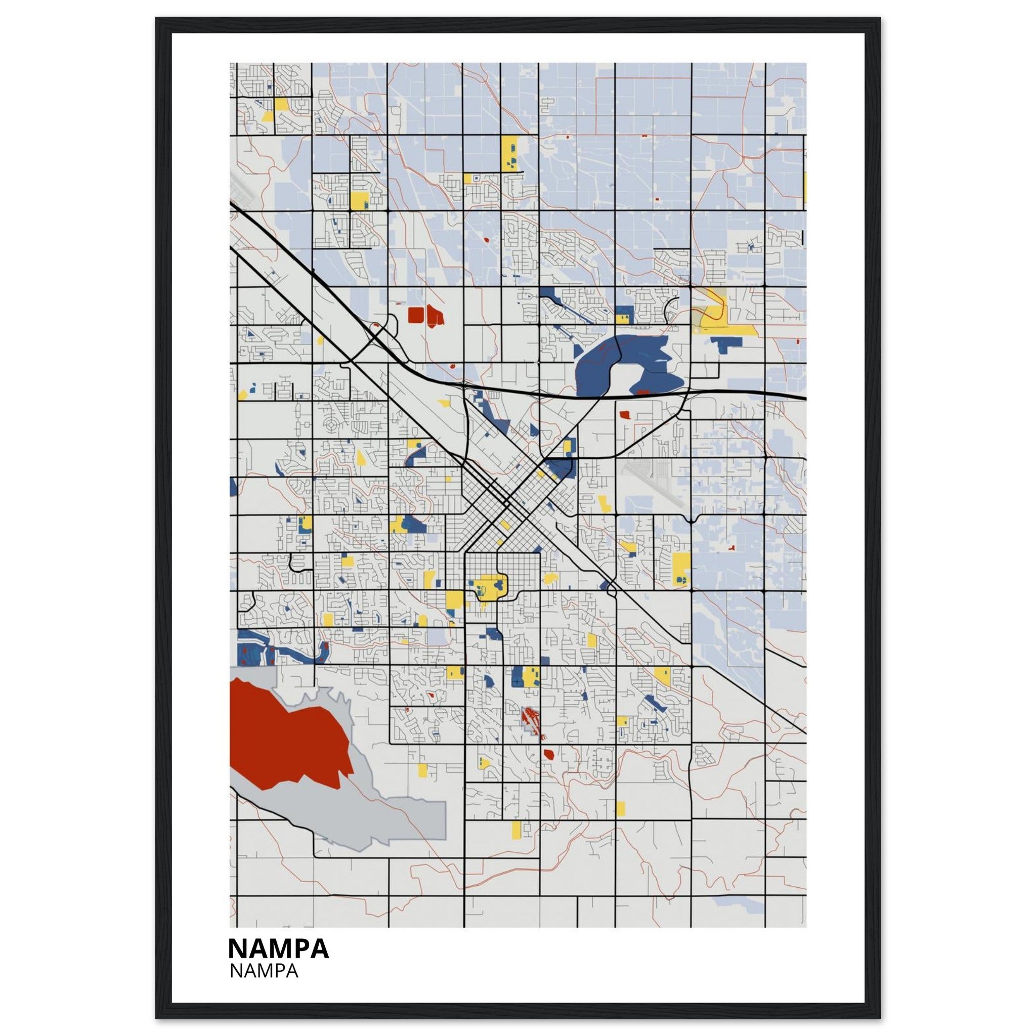Nampa Idaho City Map Poster | Custom Map Art Print - Ink And Atlas