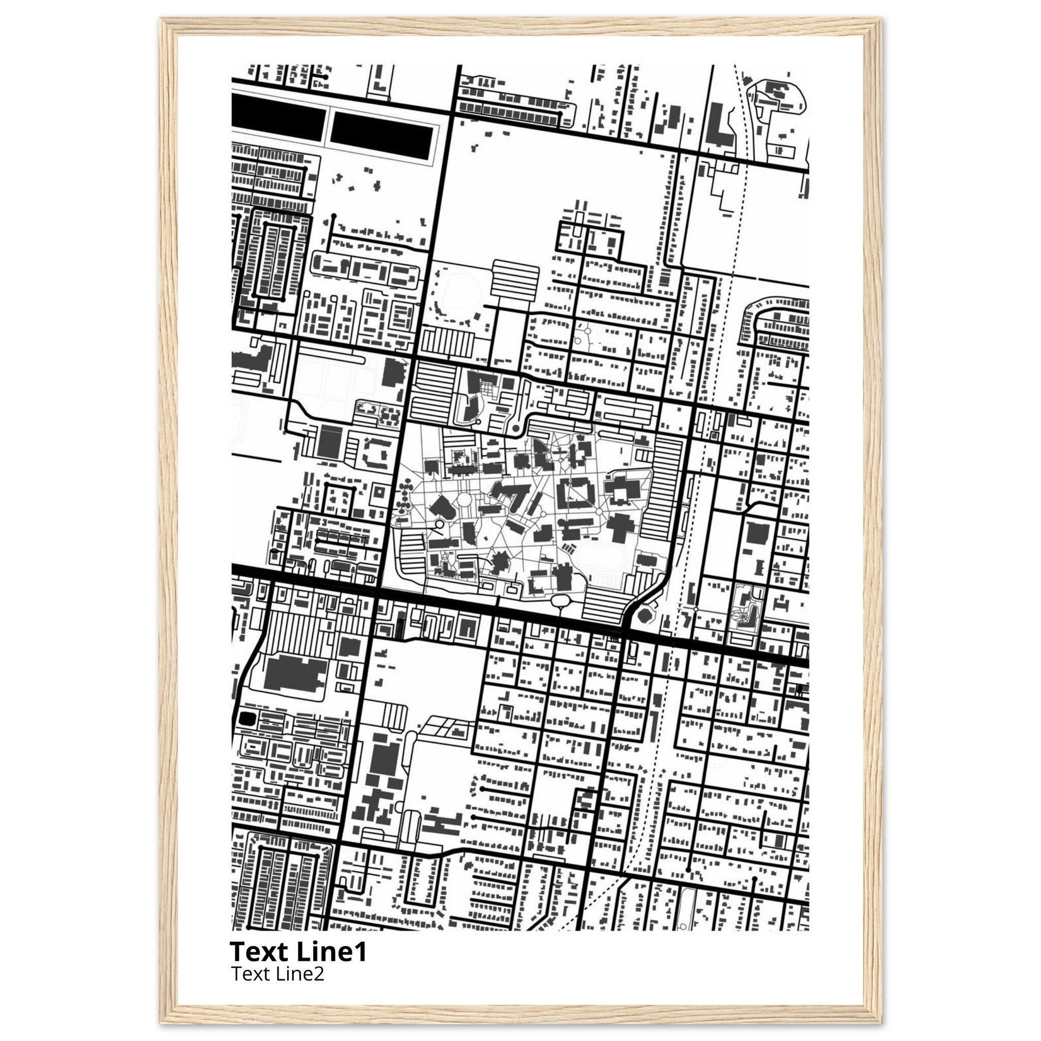 University of Texas Rio Grande Valley Campus Map Poster | Alumni Gift - Ink And Atlas